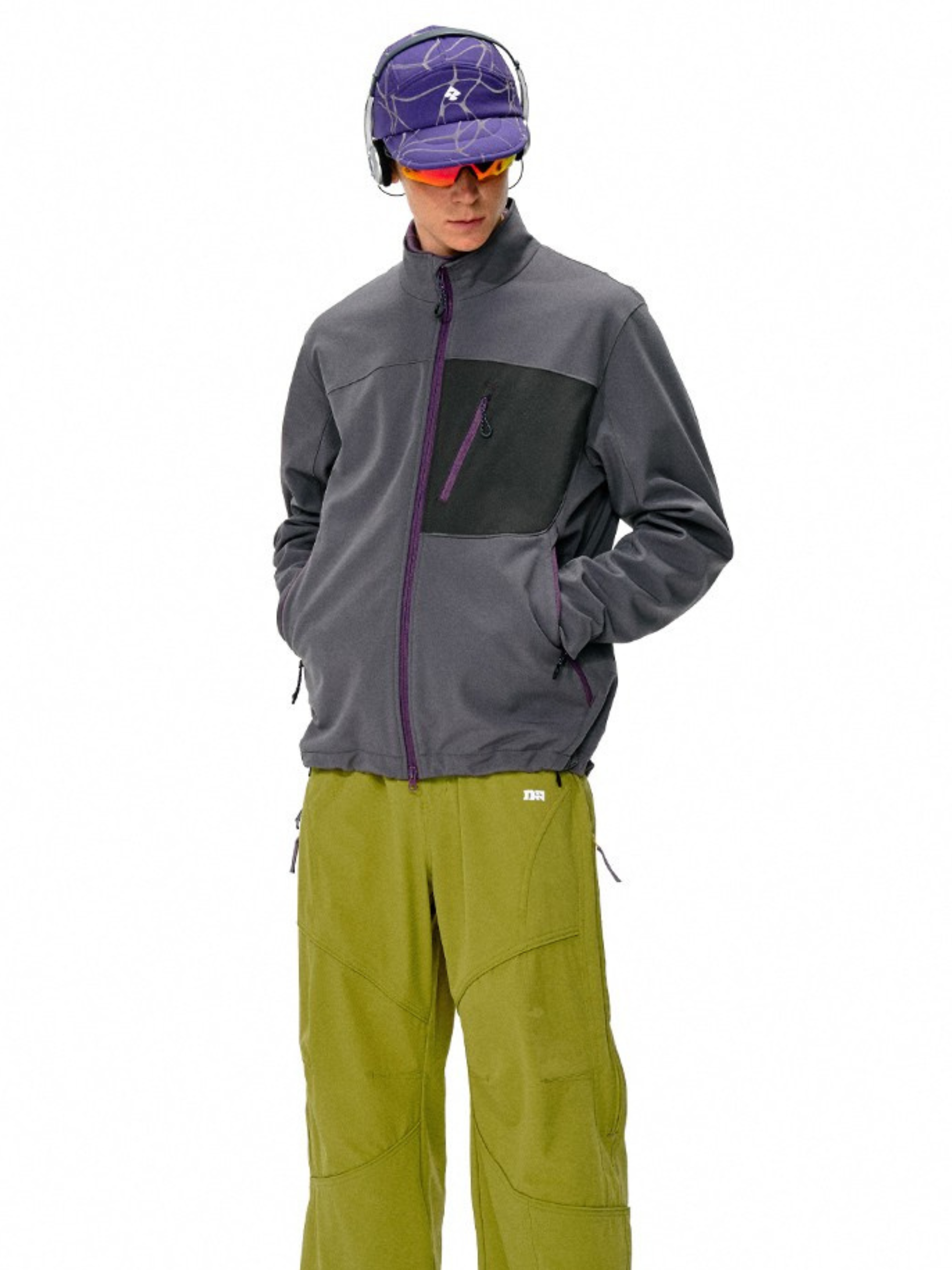 Driftcore - Unisex Colorblock Stand Collar Jacket