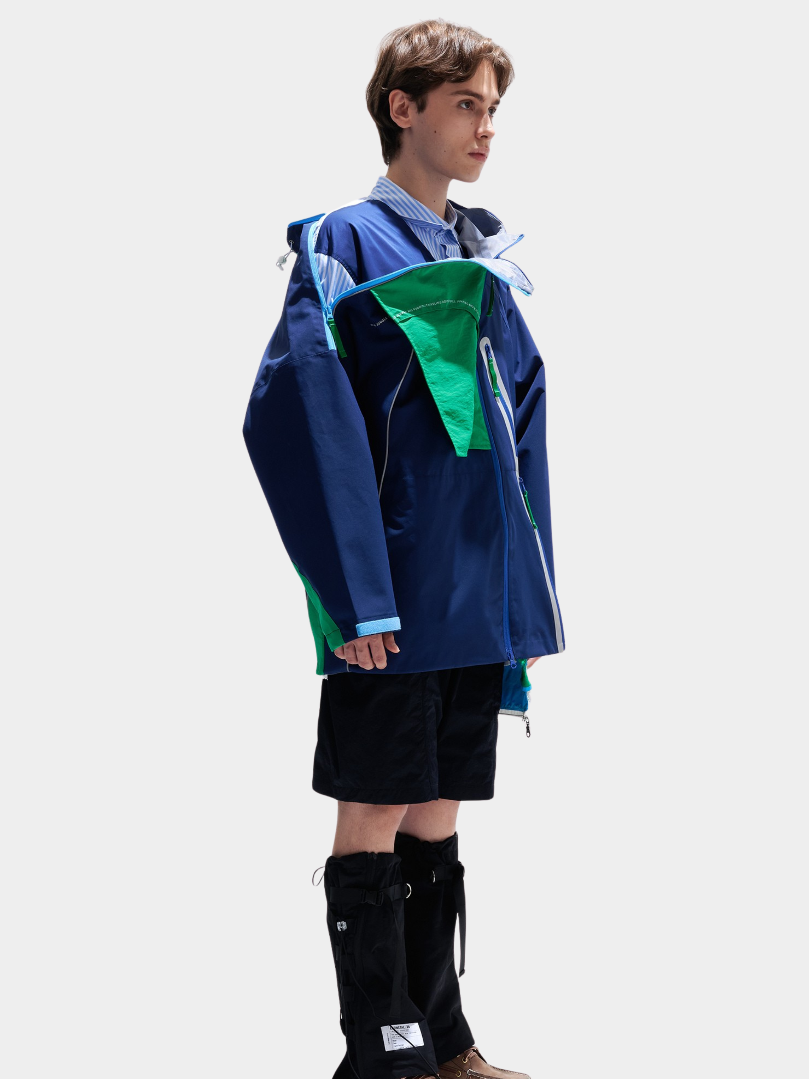 HeatGlove - Unisex Color-Block Layered-Hem Teflon® 3-Proof Jacket