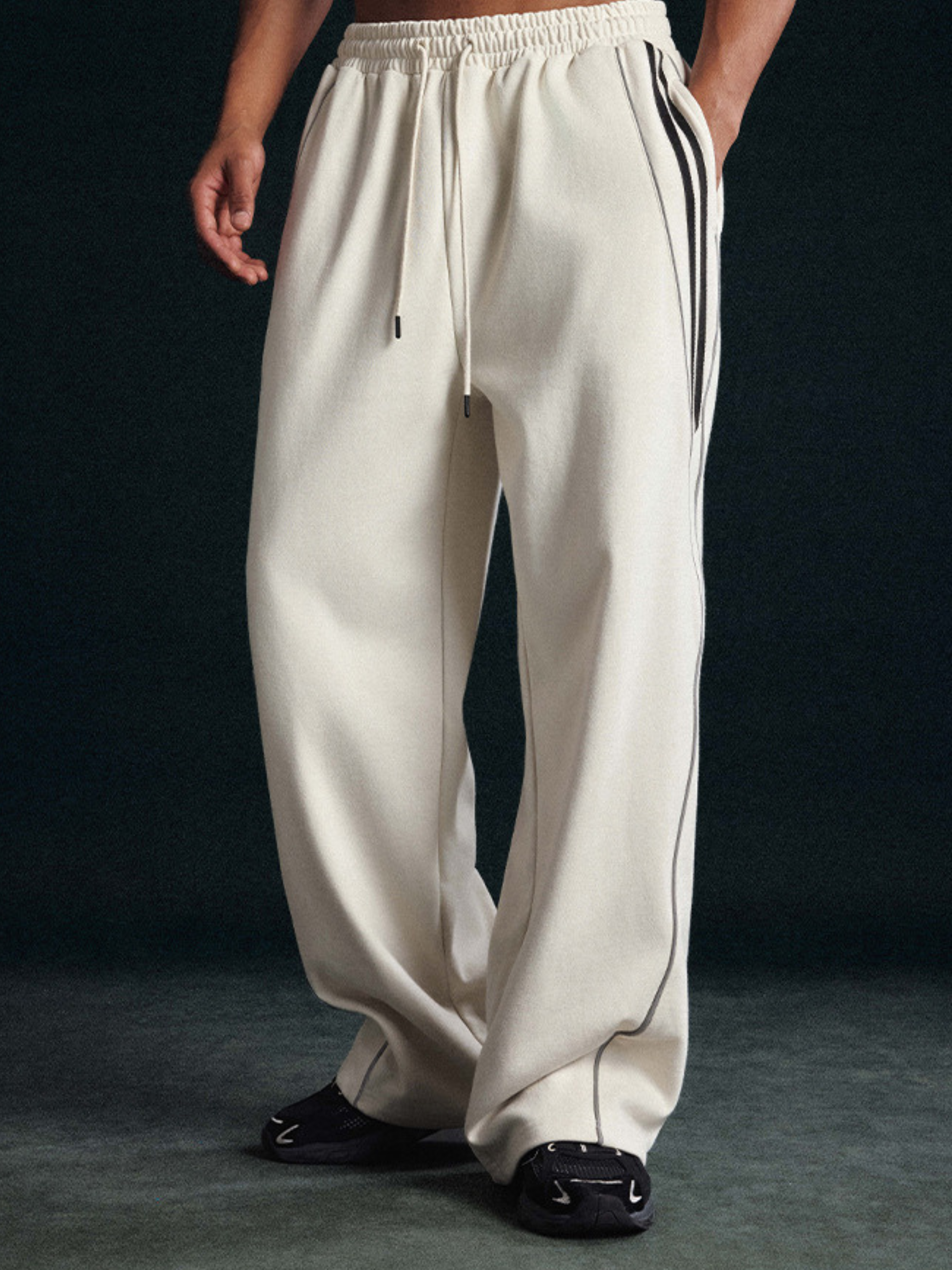 Thunderclaw - Reflective Stripe Straight-Leg Jogger Pants