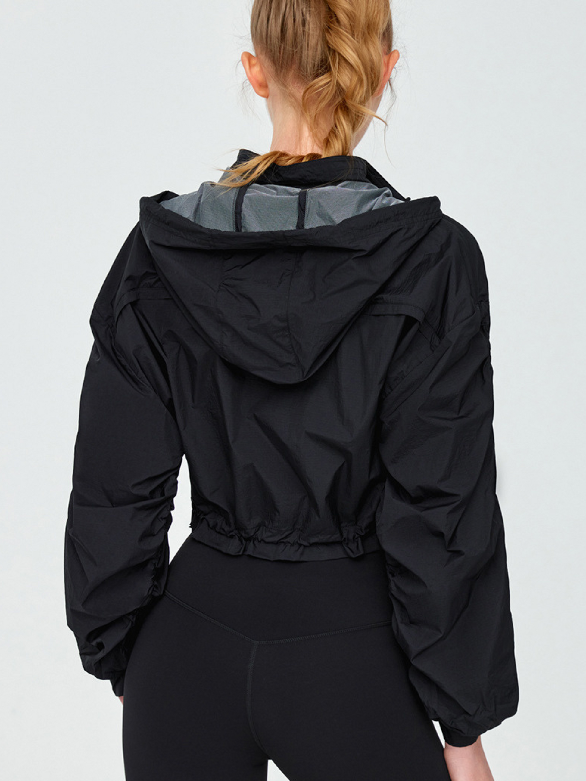 OwlBoard - Women's Lightweight Drawstring Hooded Yoga Jacket GONGGAR SPORTS