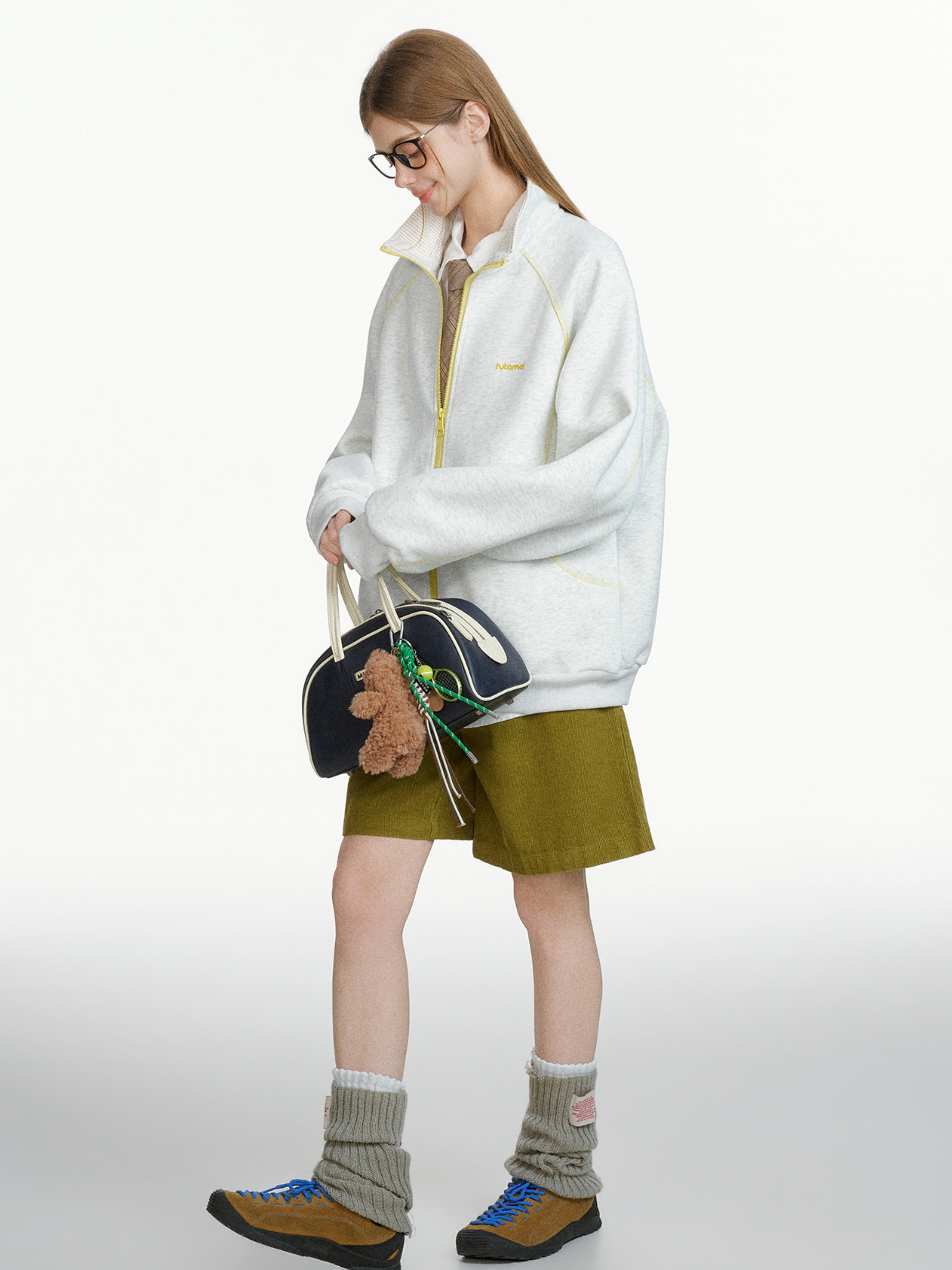 Cragzone - Women's Cotton-Blend Zip-Up Stand-Collar Jacket –