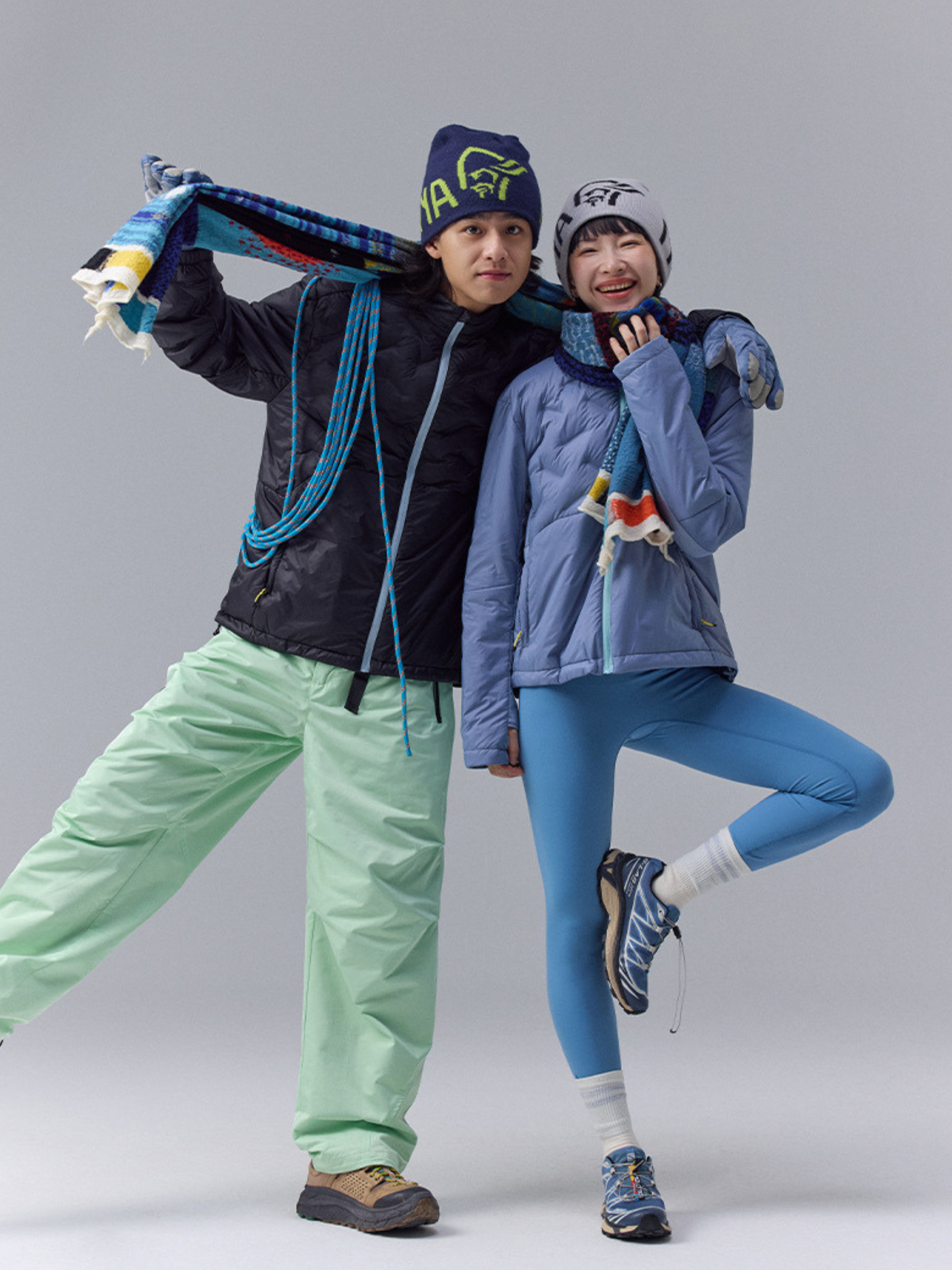 DryBench - Unisex Spliced Collar Outdoor Down Jacket