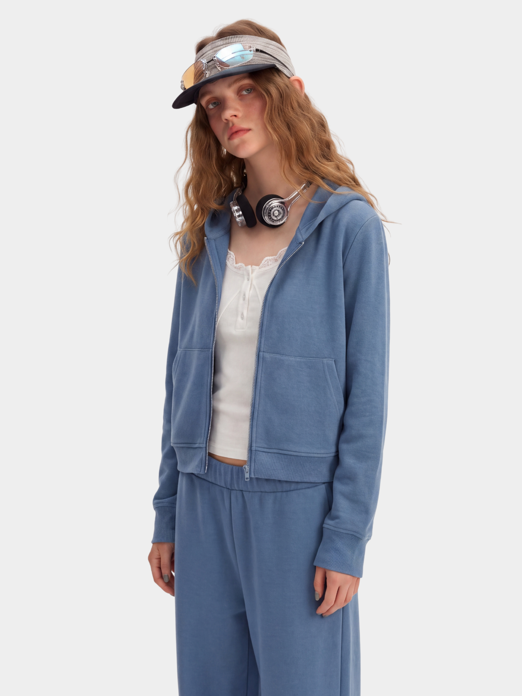 DuskLayer - Women's Air-Layer Hoodie Cardigan & Draped Jogger Pants Set