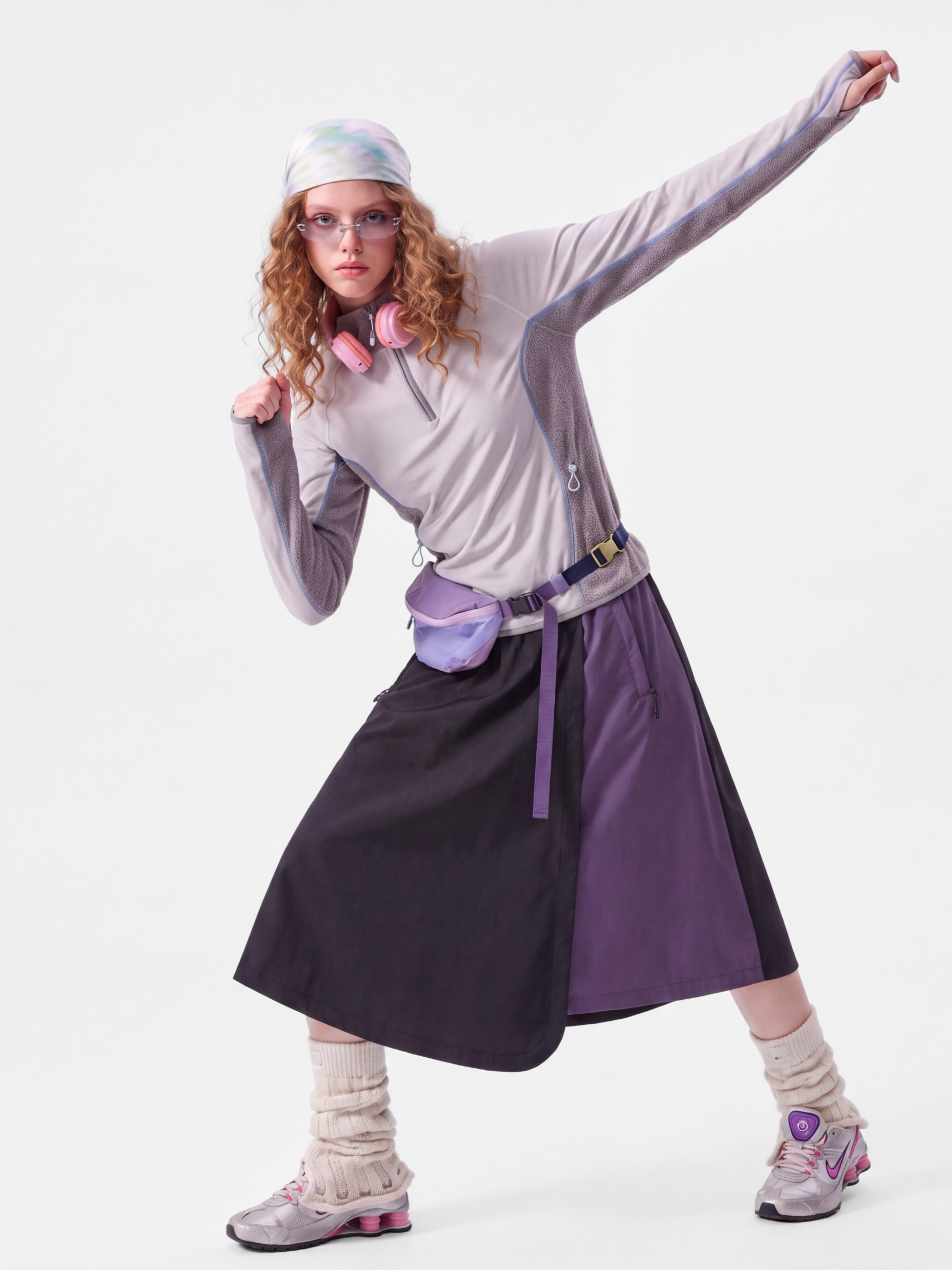 ScuffDrape - Women's Teflon® Water-Repellent Color-Block A-Line Skirt