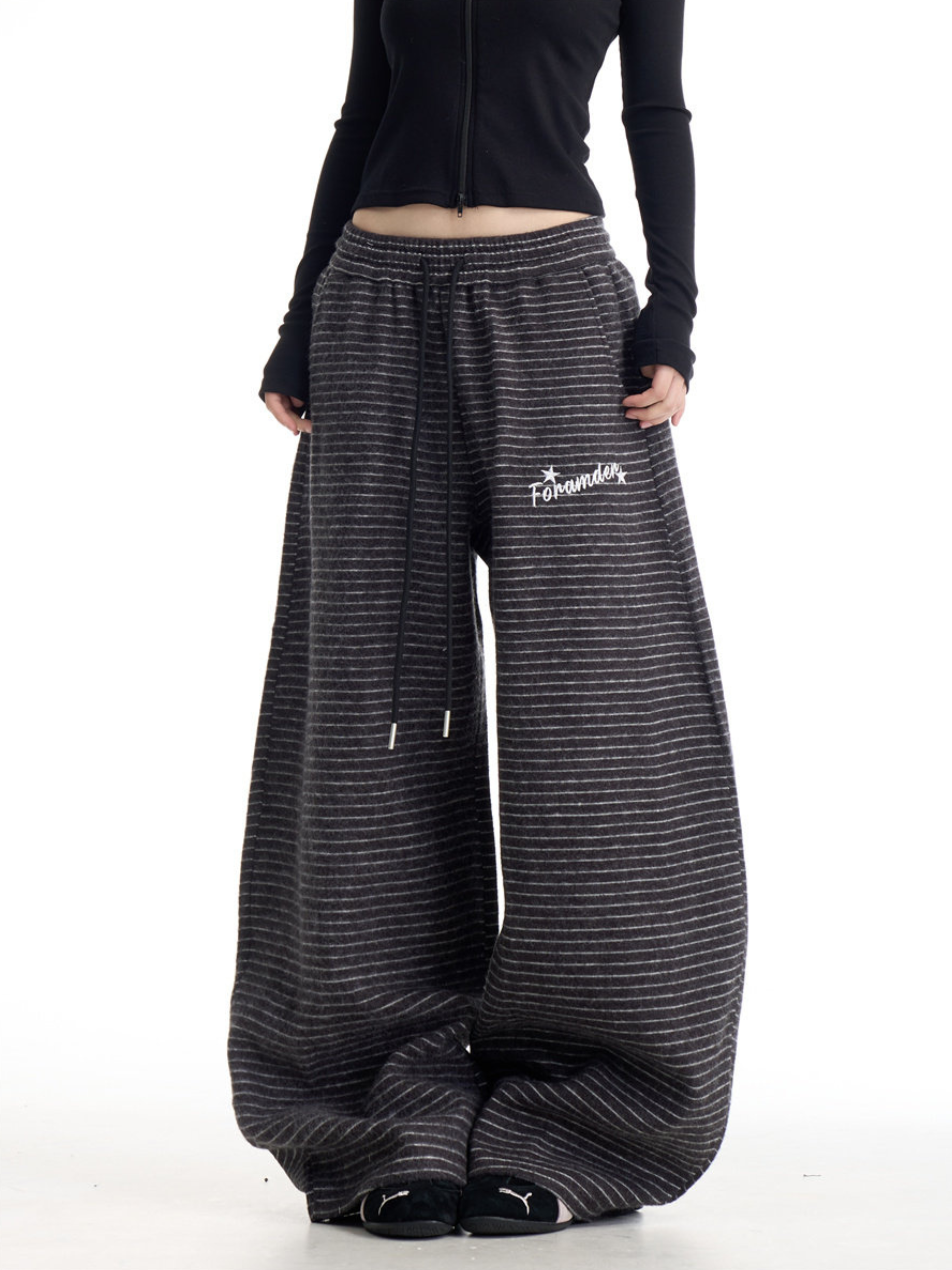 Emberburn - Women's Striped Wide-Leg Casual Pants