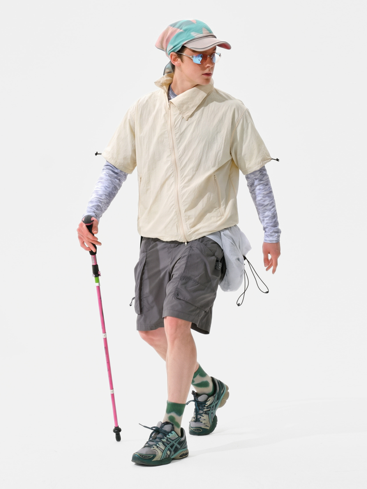Cavevein - Asymmetric Zip Quick-Dry Stand Collar Shirt