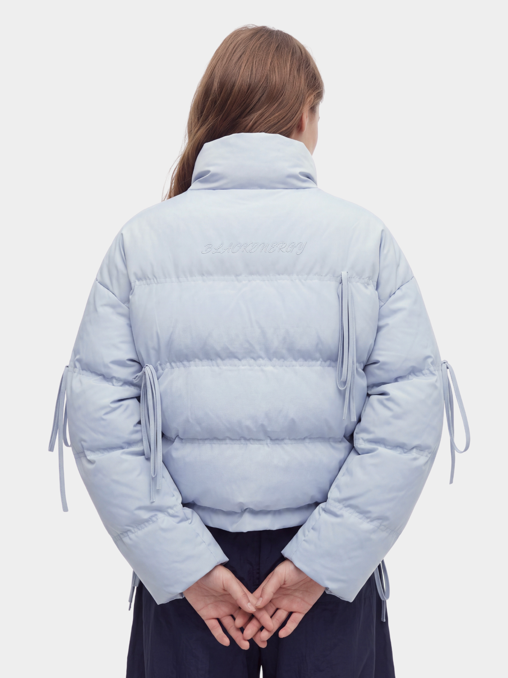 RavenMark - Women‘s Tassel Tie-Front Short Padded Jacket
