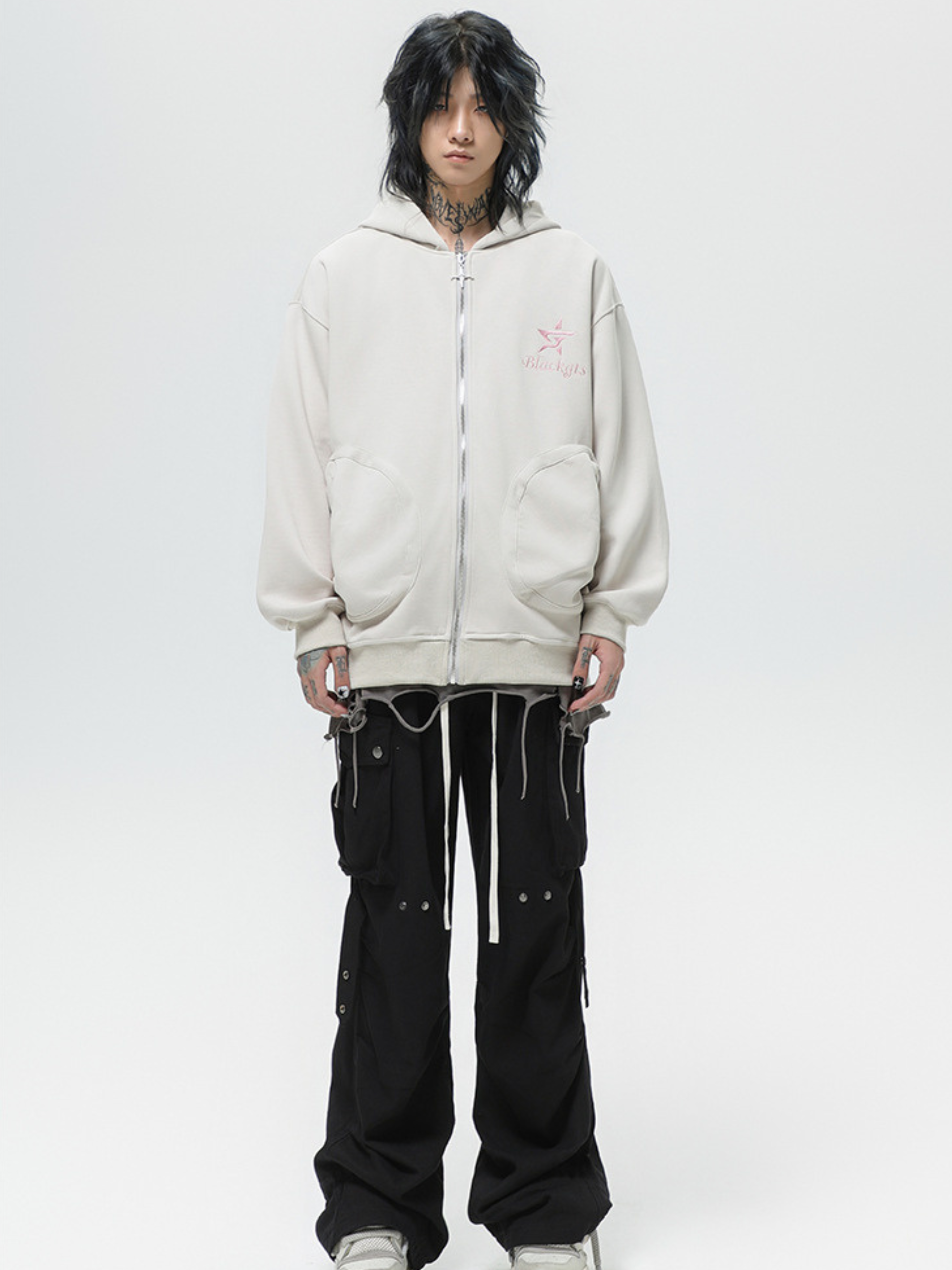 ThornView - Women's Elastic Waist Ruched Cargo Pants