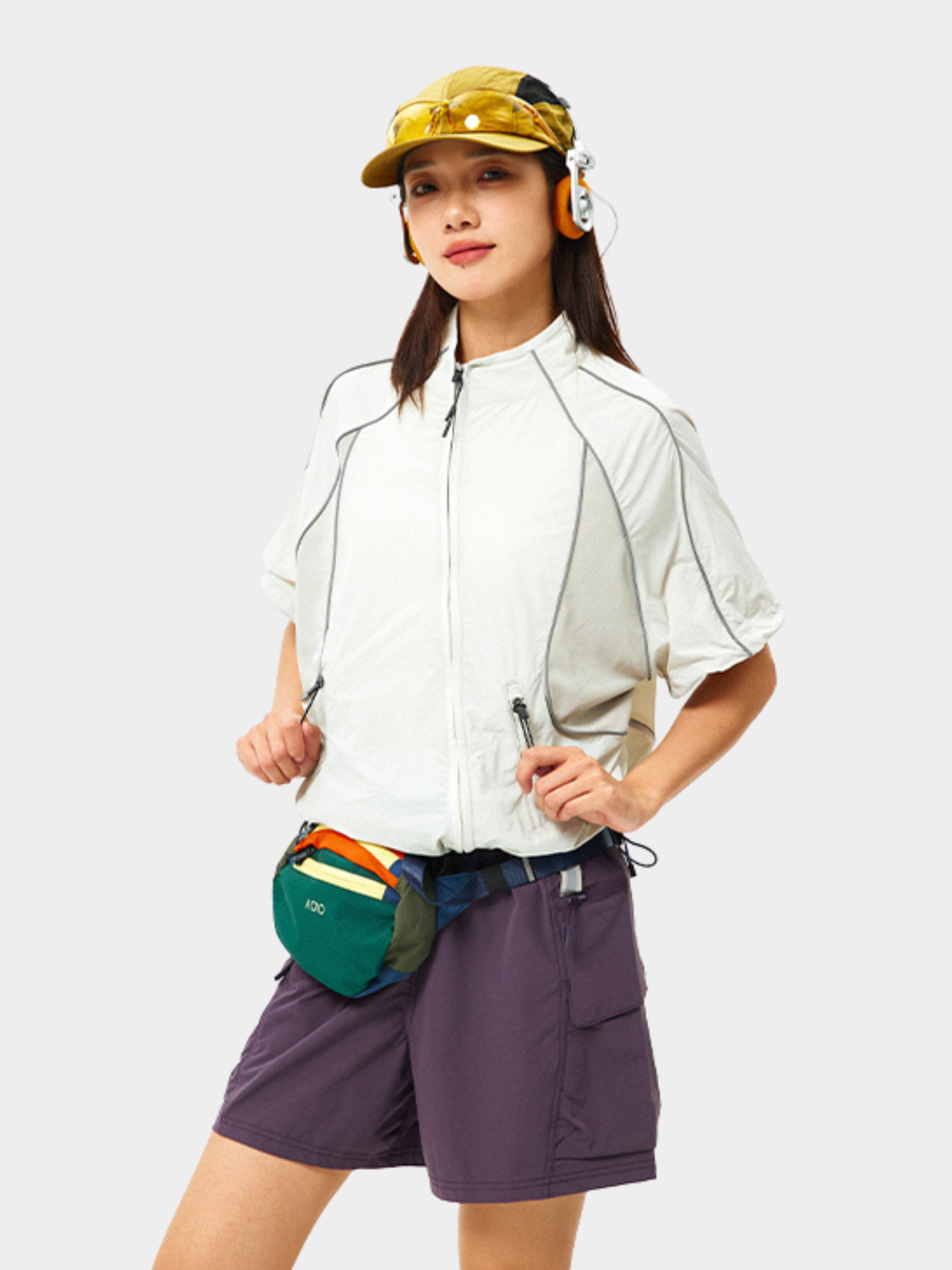 Cavecrack - Women's Mesh-Panel Breathable Short-Sleeve Cardigan