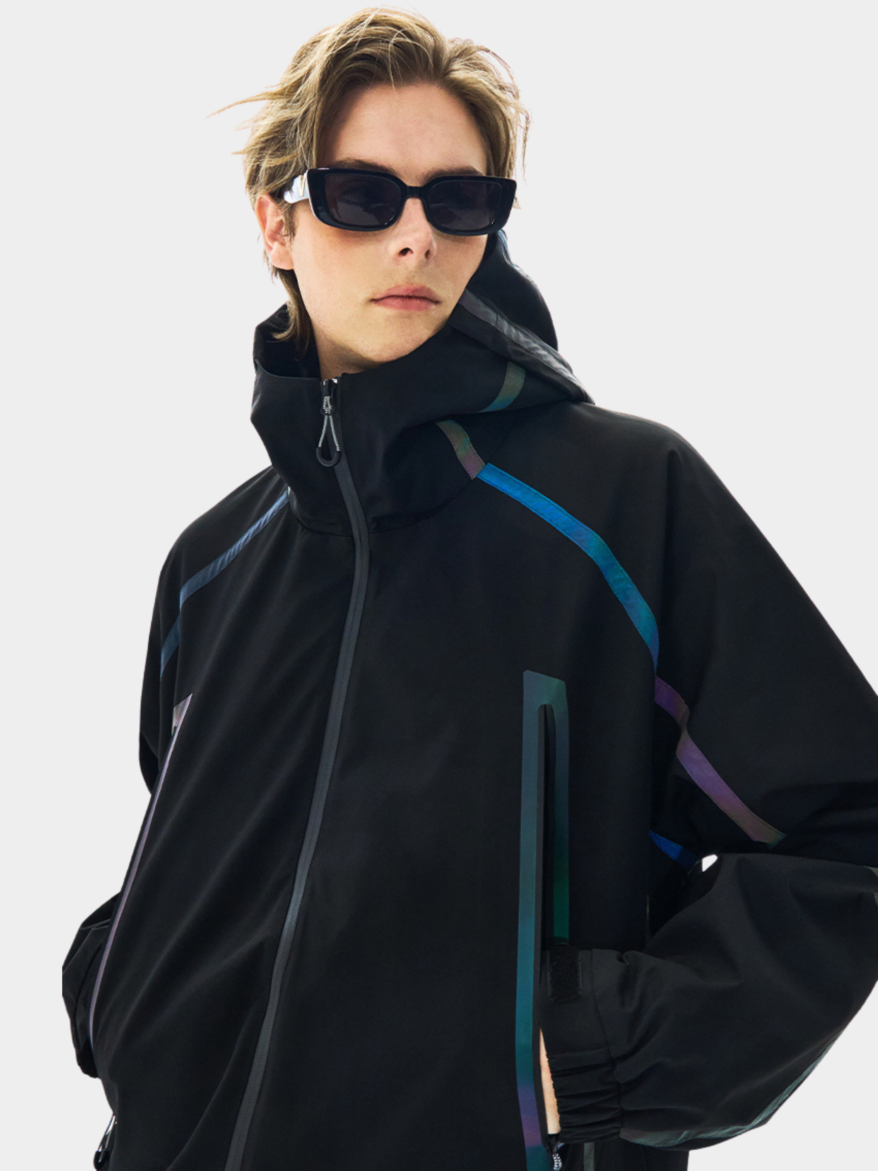 CougarBoard - Unisex Loose Fit Reflective Hooded Utility Jacket