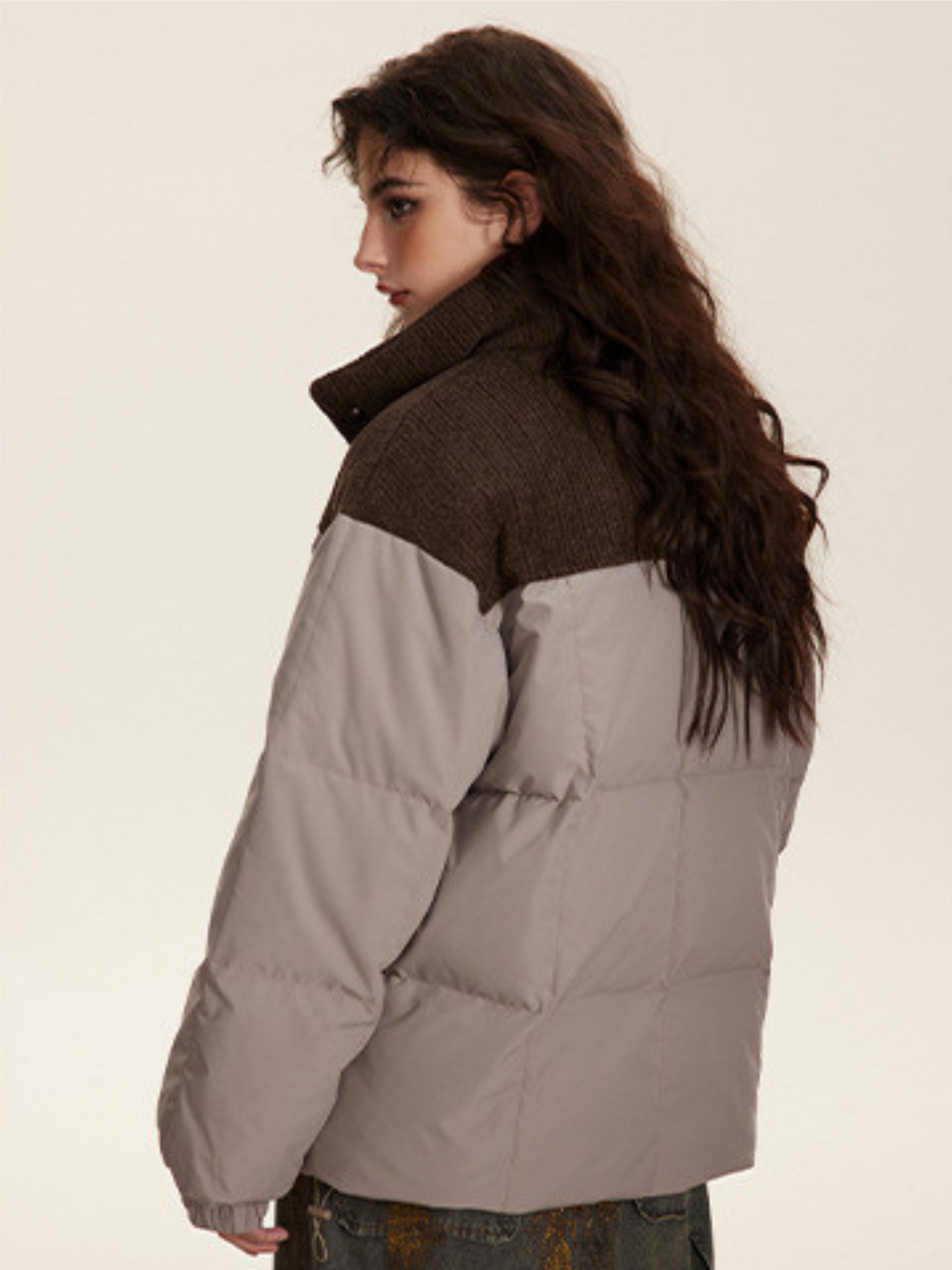Pinestride - Women‘s Color-Block 90% White Duck Down Jacket GONGGAR SPORTS