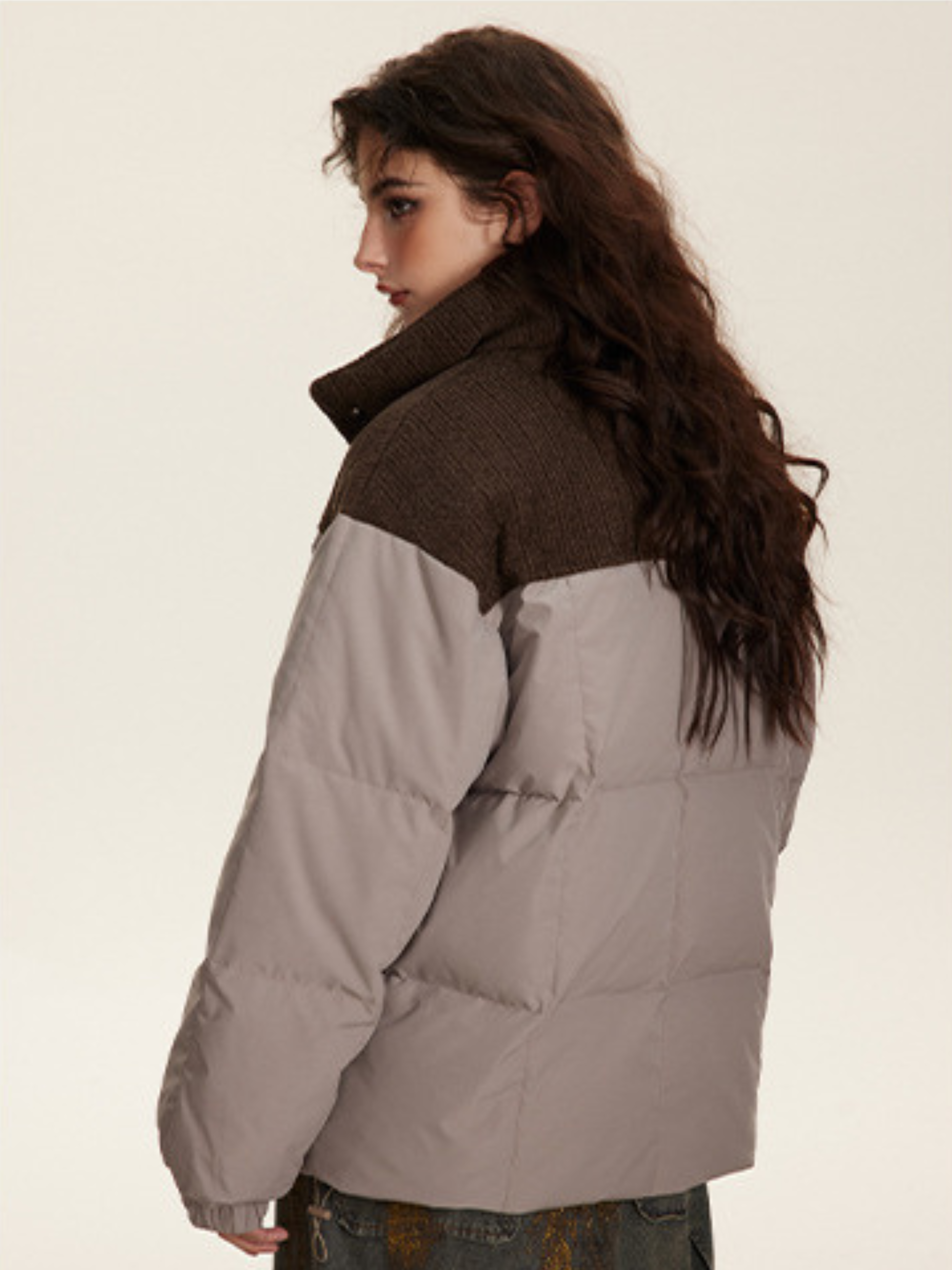 Pinestride - Women‘s Color-Block 90% White Duck Down Jacket GONGGAR SPORTS