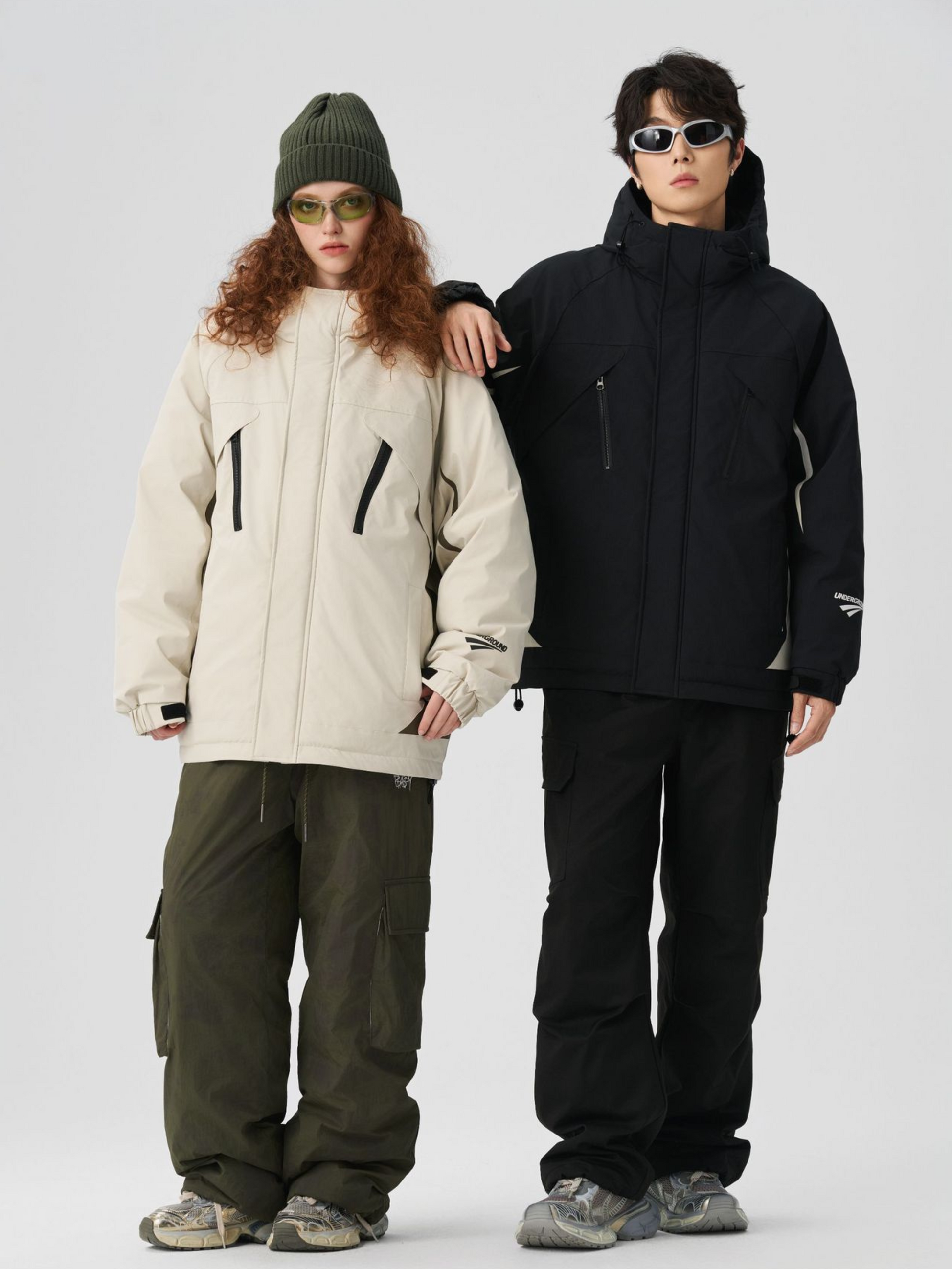 BluffPort - Unisex 90% White Duck Down Oversized Hooded Down Jacket GONGGAR SPORTS