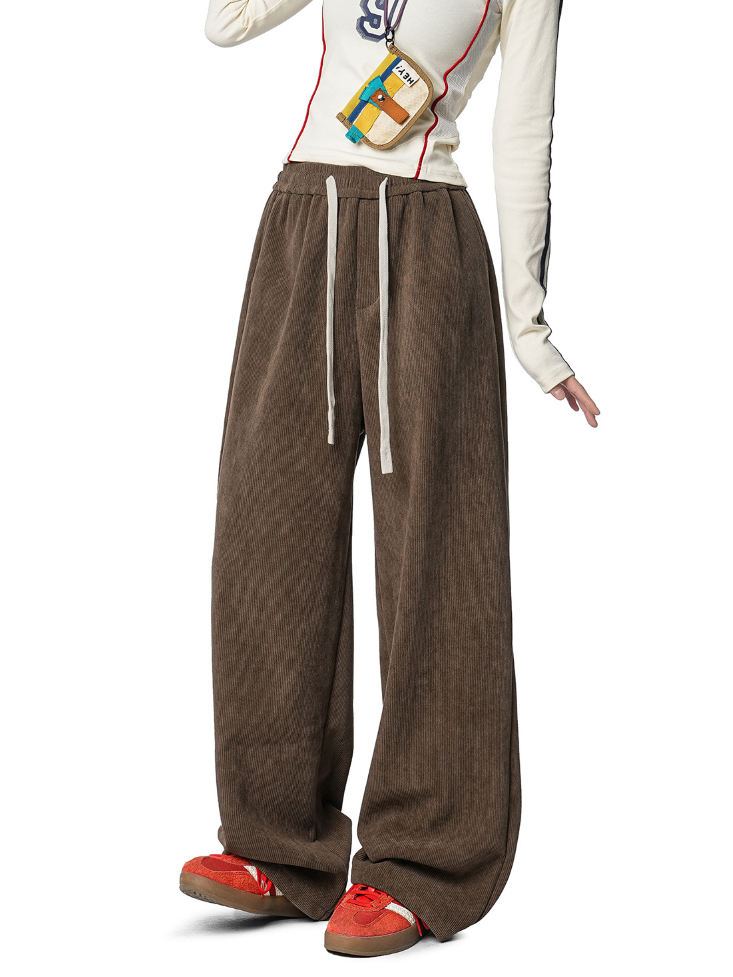 Shadewood - Women's Loose-Fit Corduroy Straight Pants