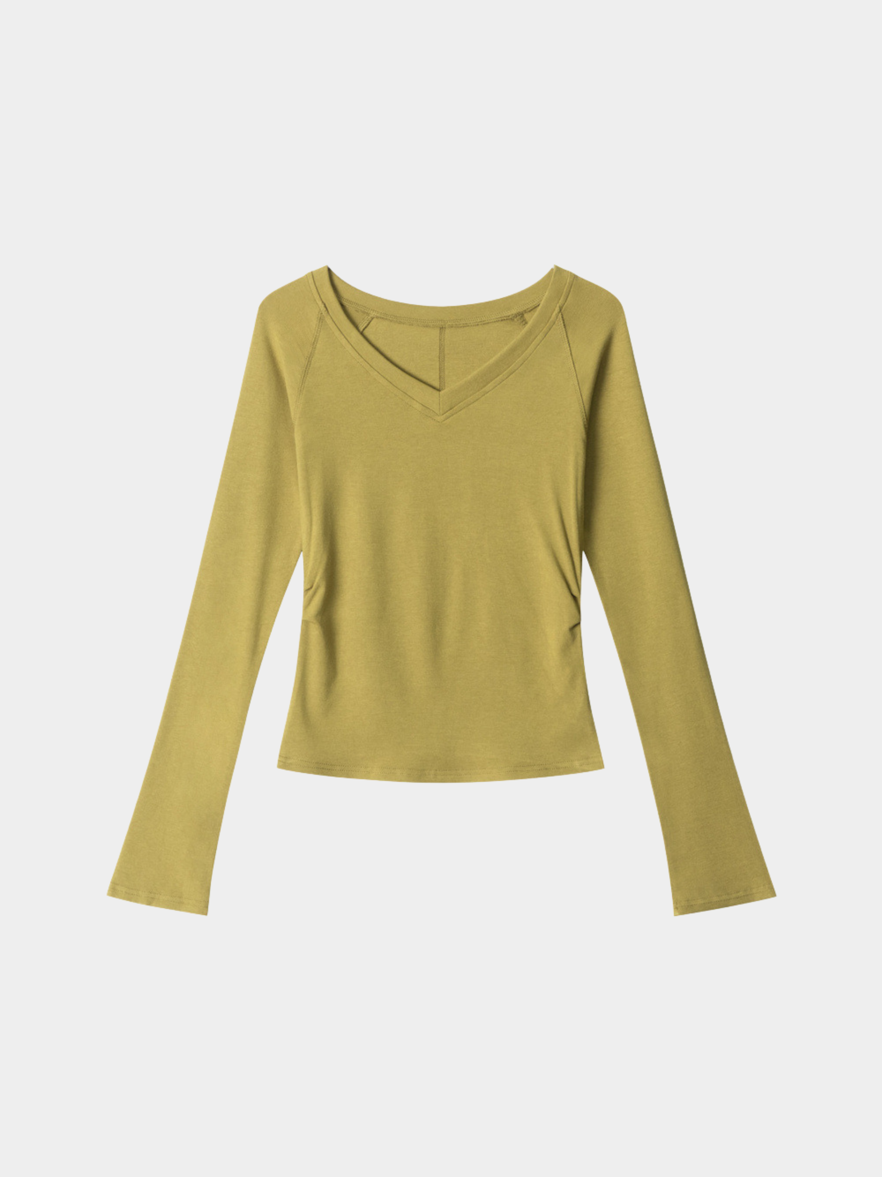 Frostfrost - Women's V-Neck Raglan Slim-Fit Long Sleeve Tee