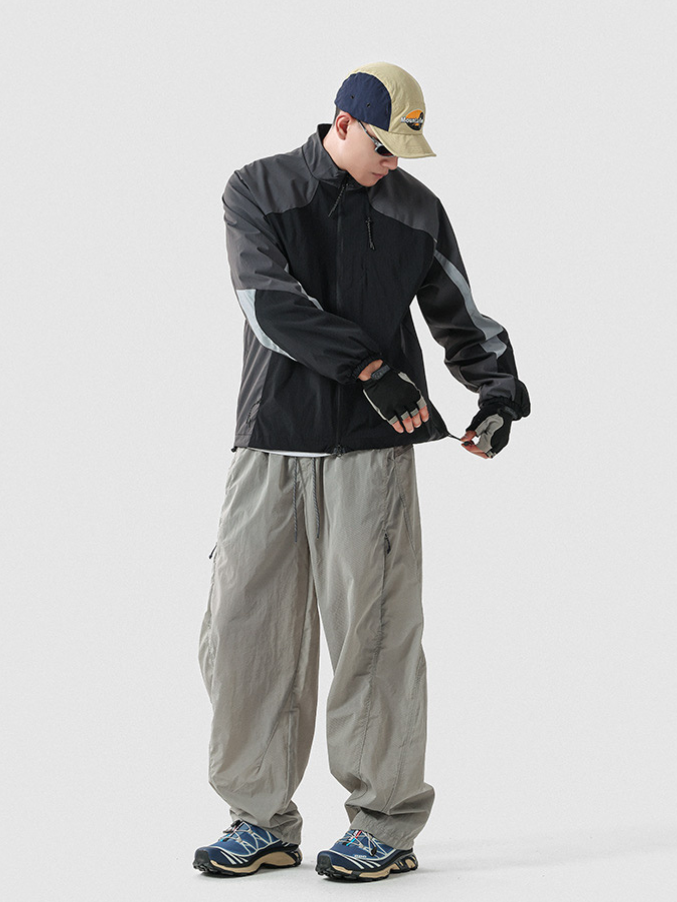 CanyonNest - Unisex Water-Repellent Colorblock Stand Collar Jacket