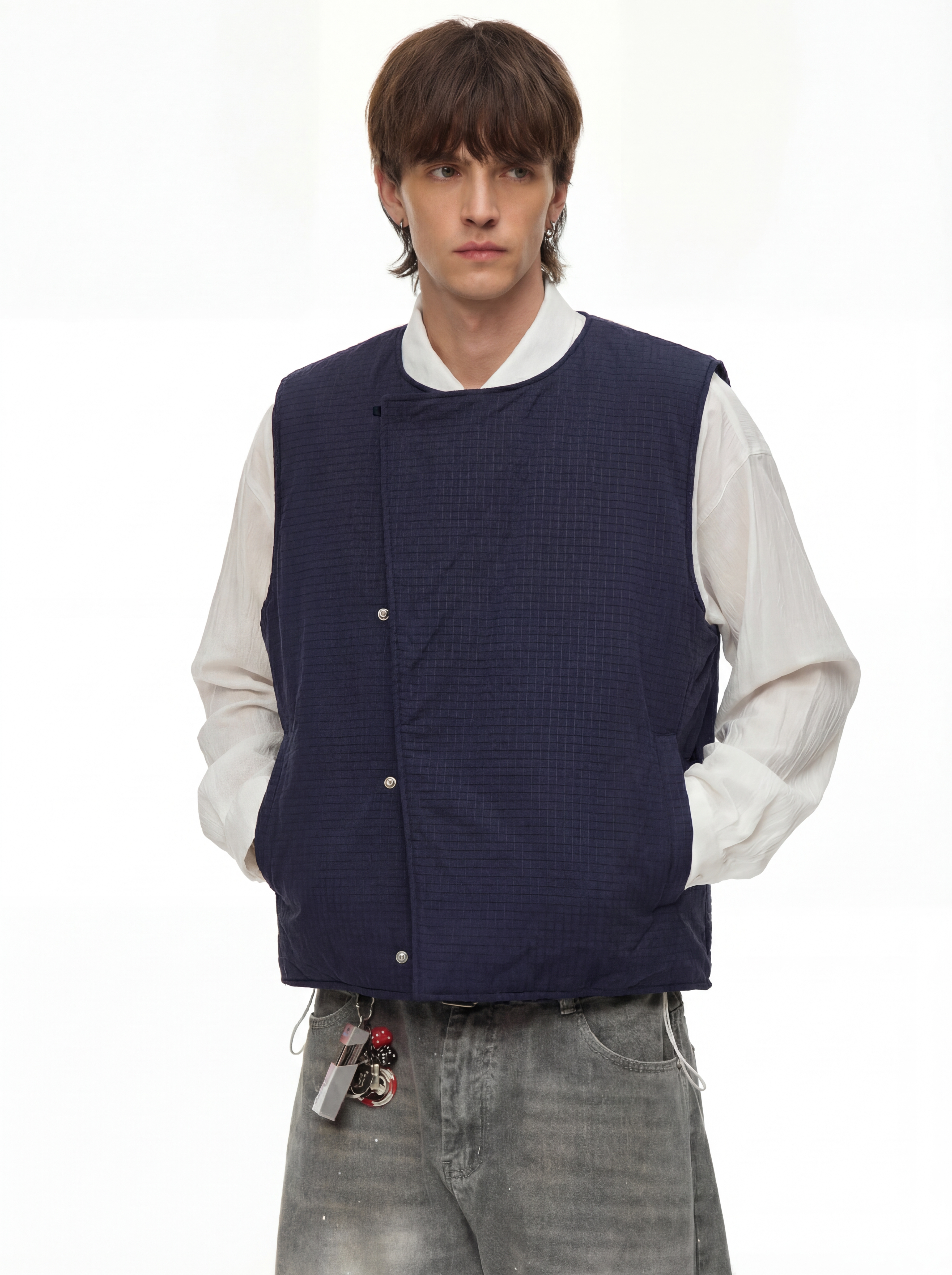 HeatBox - Men's 90% White Duck Down Water-Resistant Asymmetric Vest