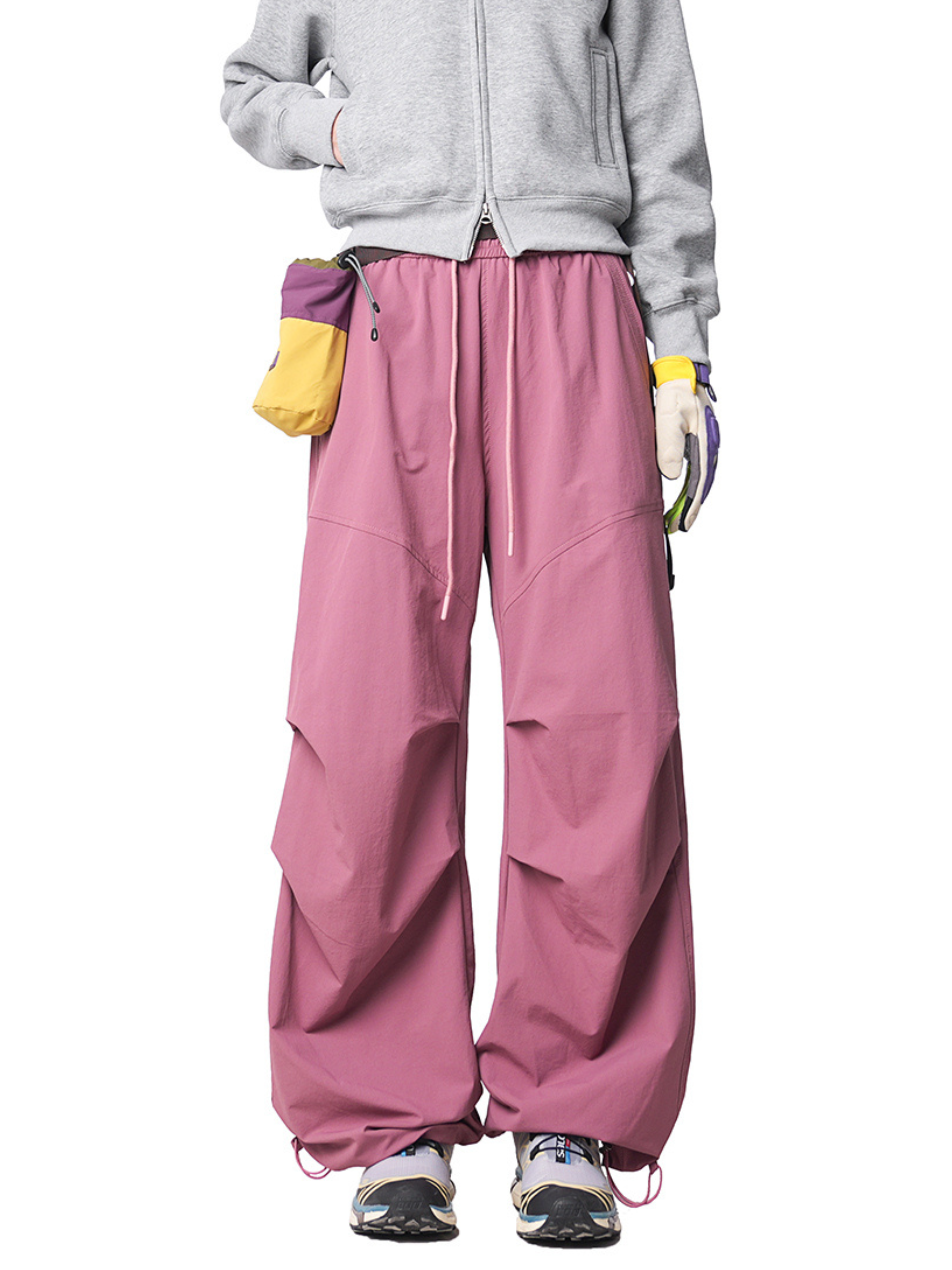 Backtrail - Unisex Wrinkled Straight-Leg Paratrooper Cargo Pants