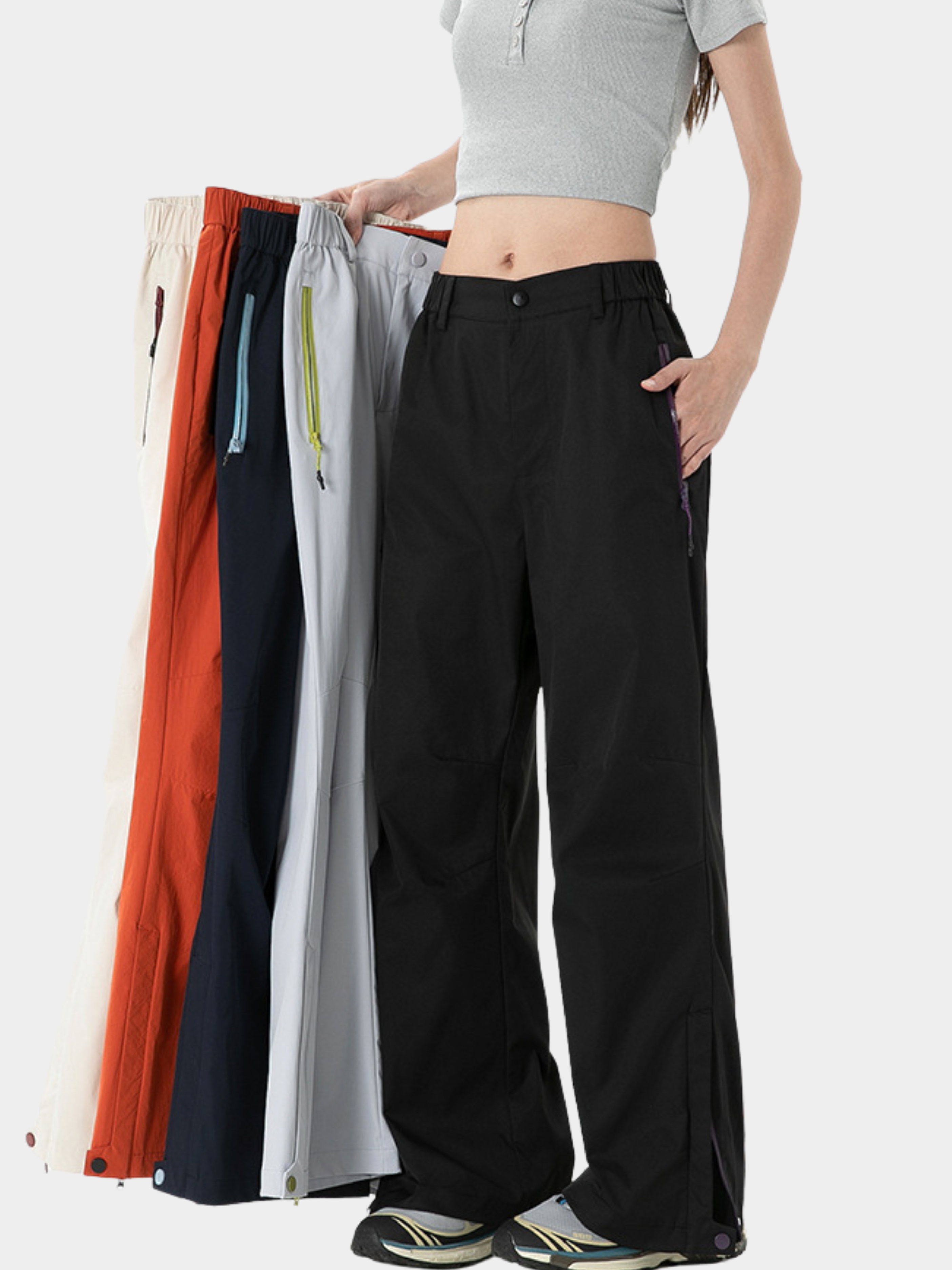 Aquatop - Women's Waterproof Windproof Loose Fit Cargo Pants