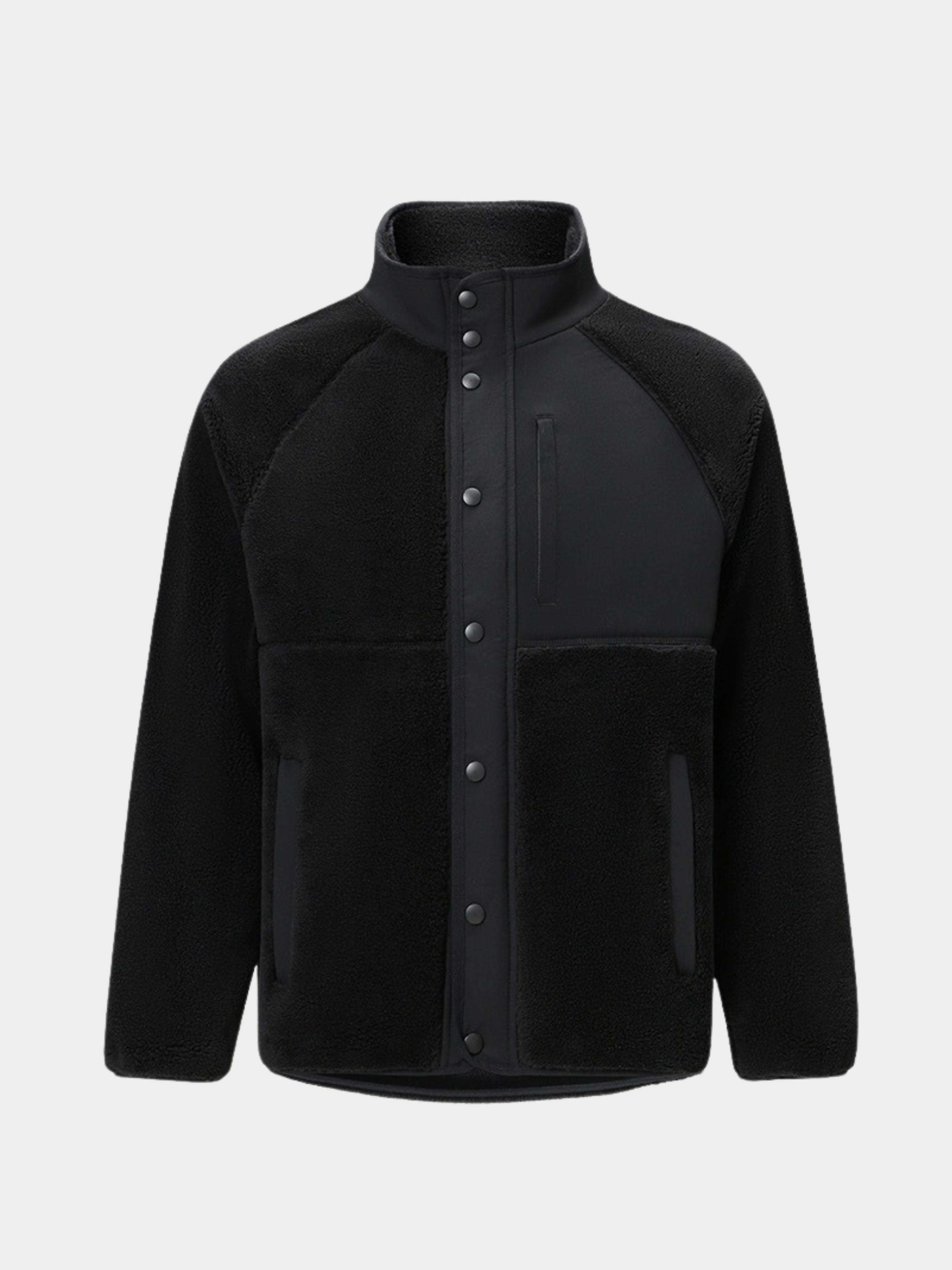 GlowBag - Men's Faux Shearling Thermal Stand Collar Jacket