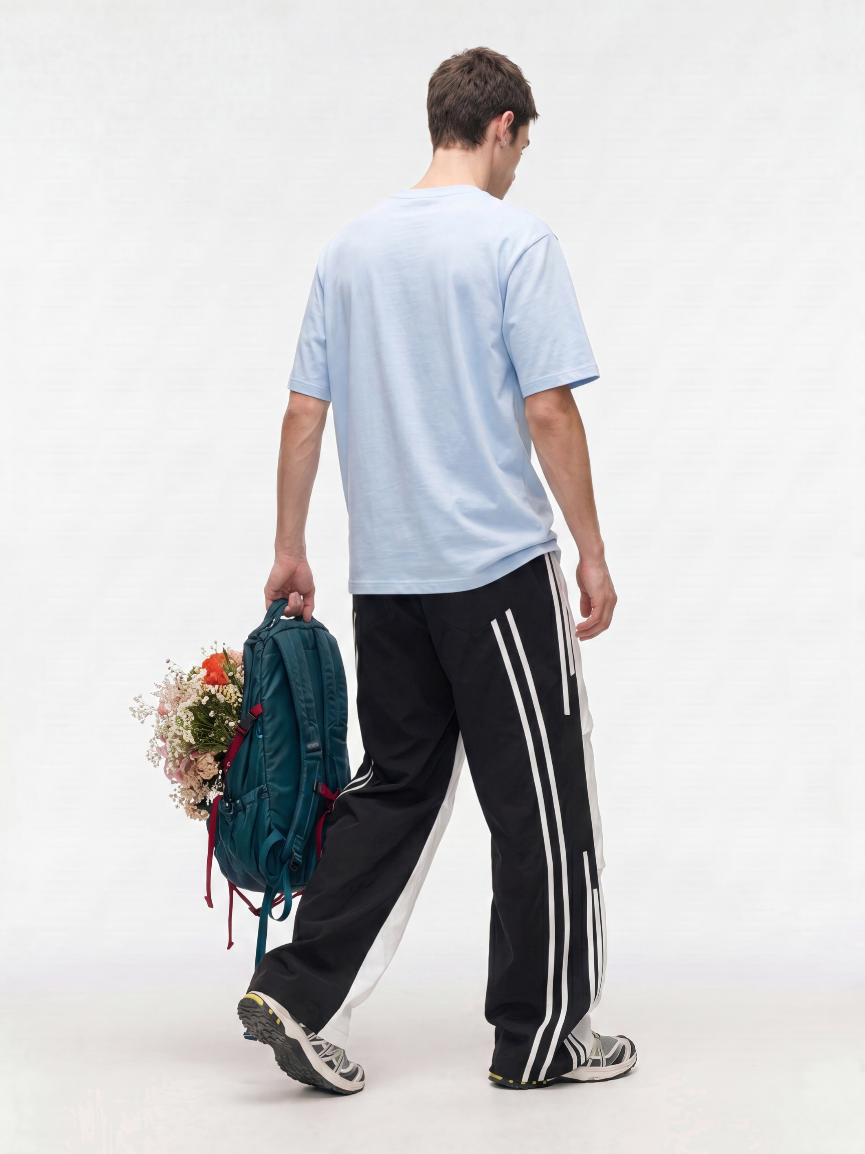 DriftFold - Unisex Water-Repellent Striped Colorblock Wide-Leg Pants