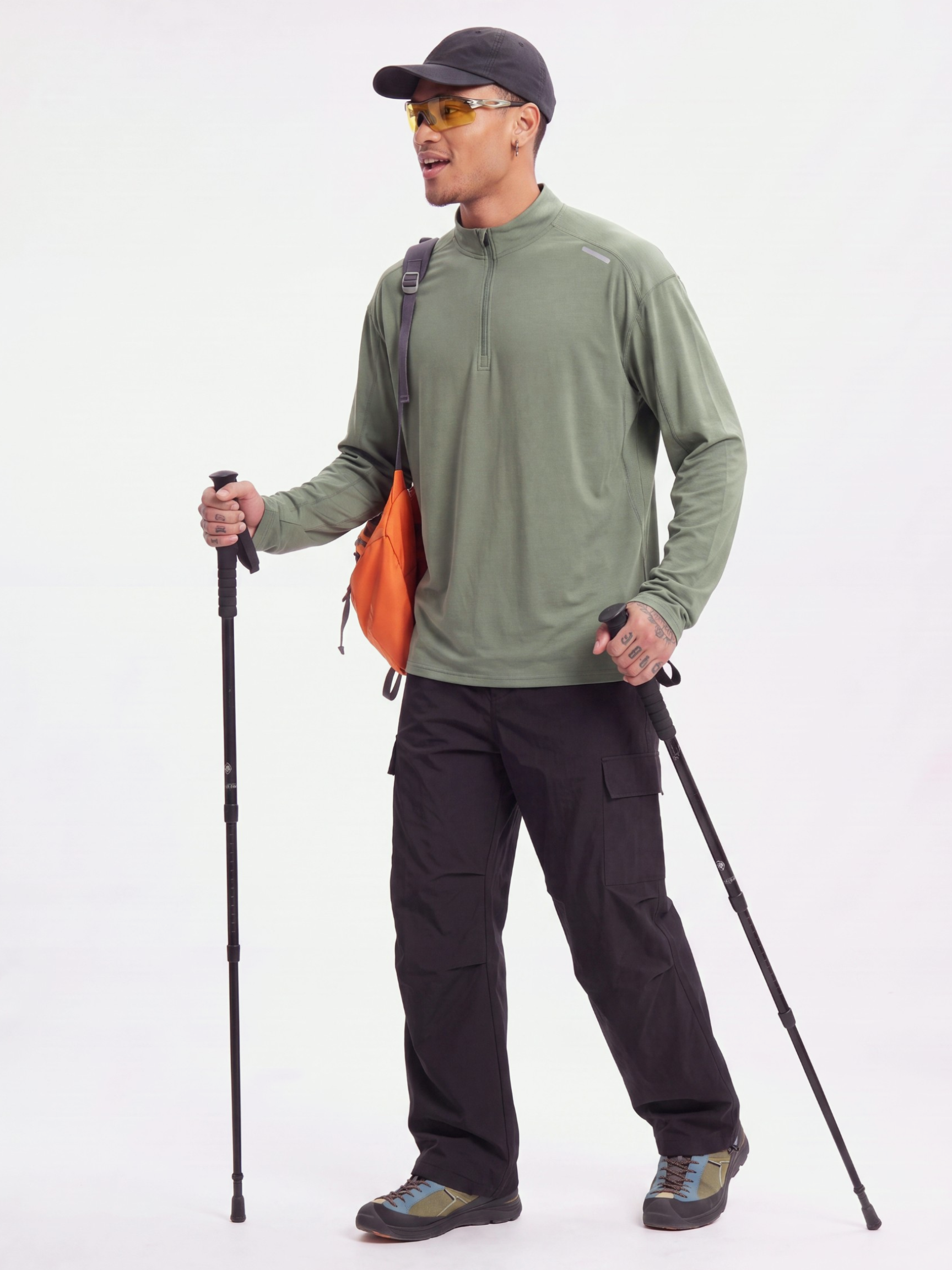 BreezeZip - Men's UPF40+ Quick-Dry Half-Zip Breathable T-Shirt
