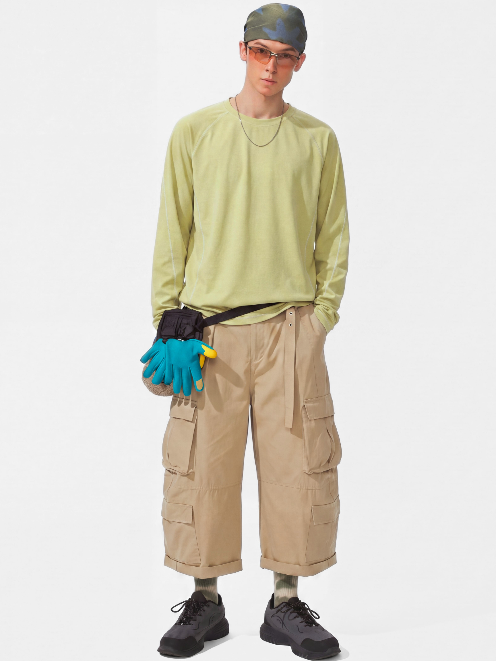 Castmark - Deconstructed Oversized-Pocket Utility Cropped Pants