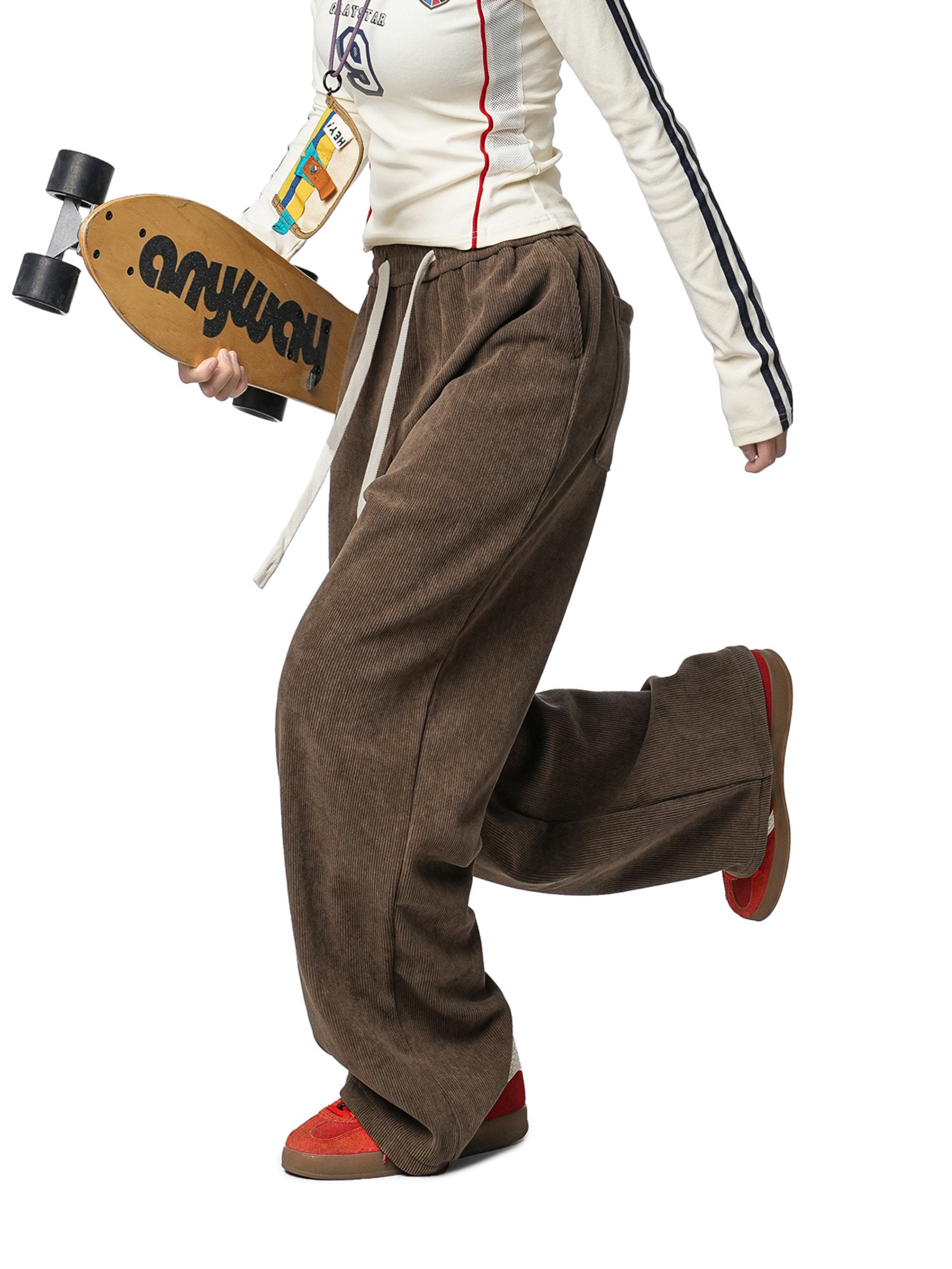 Shadewood - Women's Loose-Fit Corduroy Straight Pants