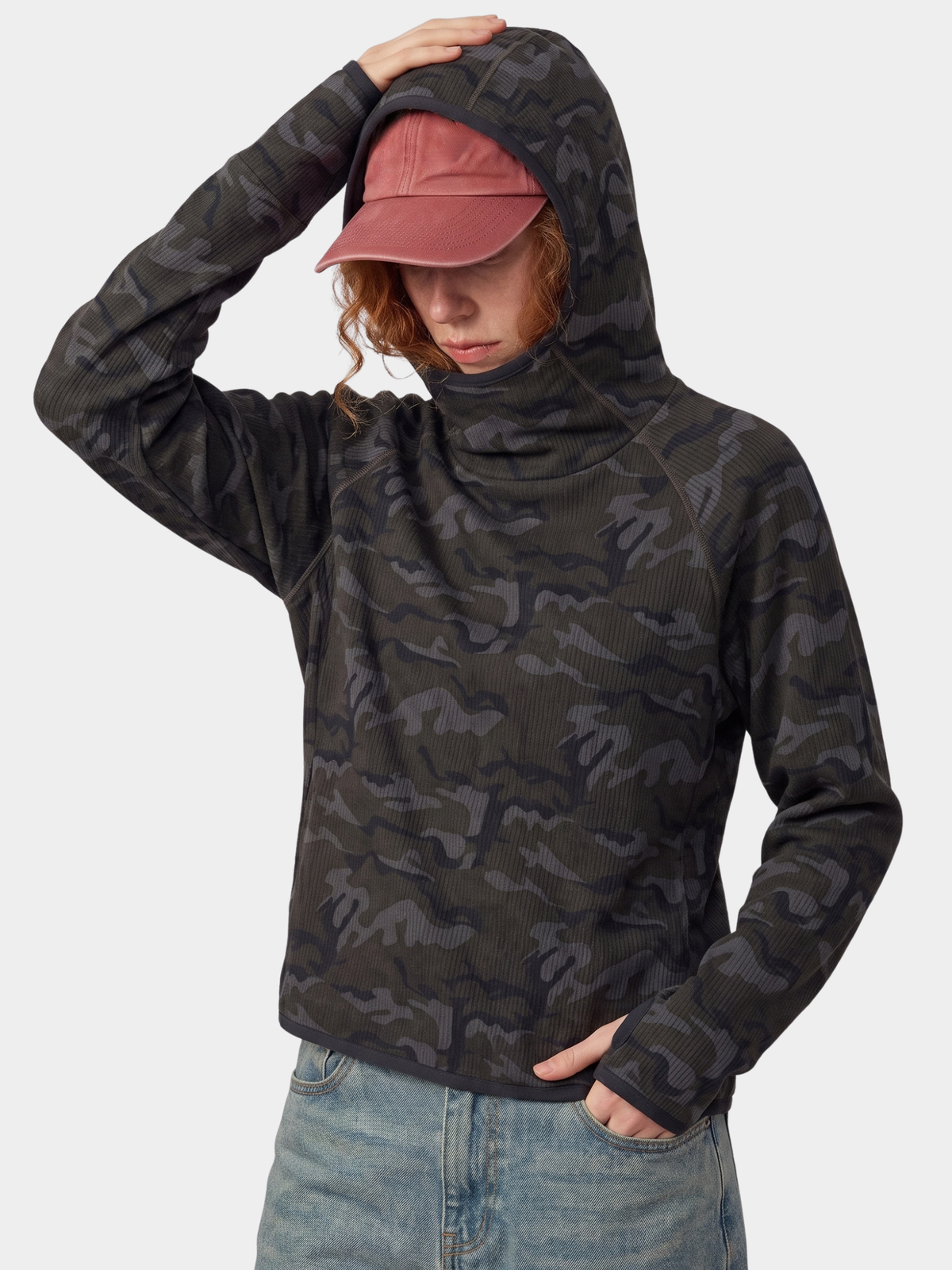 CamoMist - Windproof Warm Waffle Hooded Sweatshirt