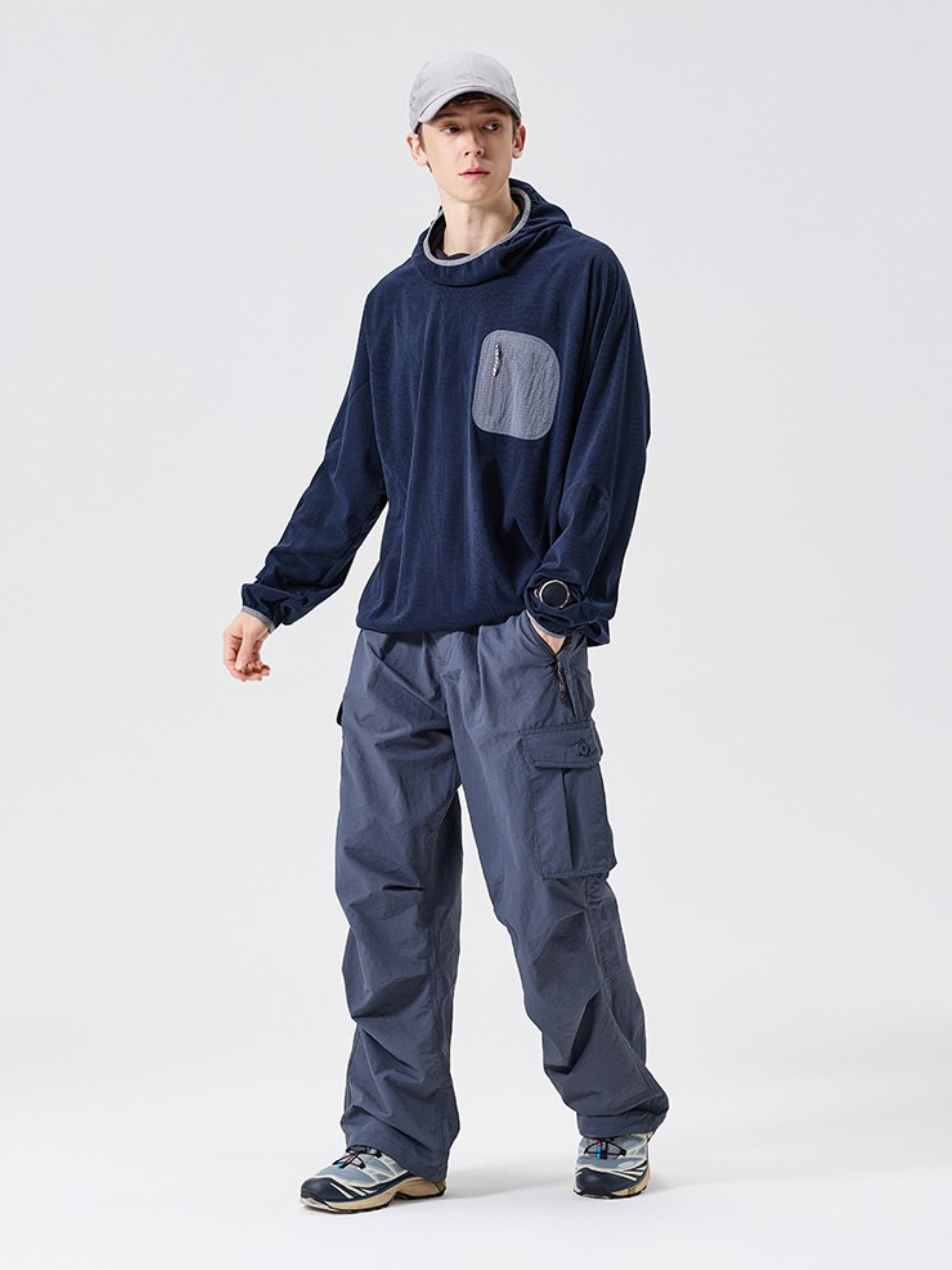 Crag - Unisex Moisture-Wicking High Neck Hoodie Base Layer