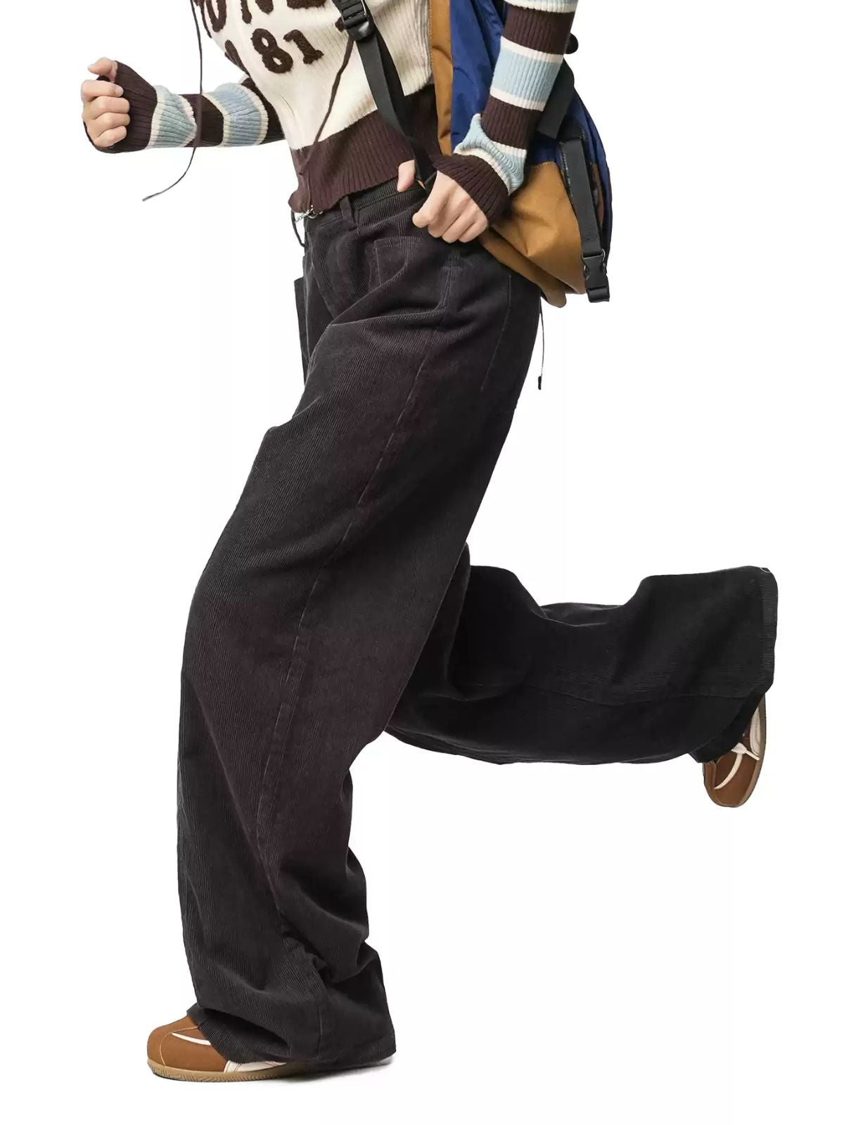 Foresttrek - Unisex Cotton Corduroy Curved-Leg Wide-Leg Pants