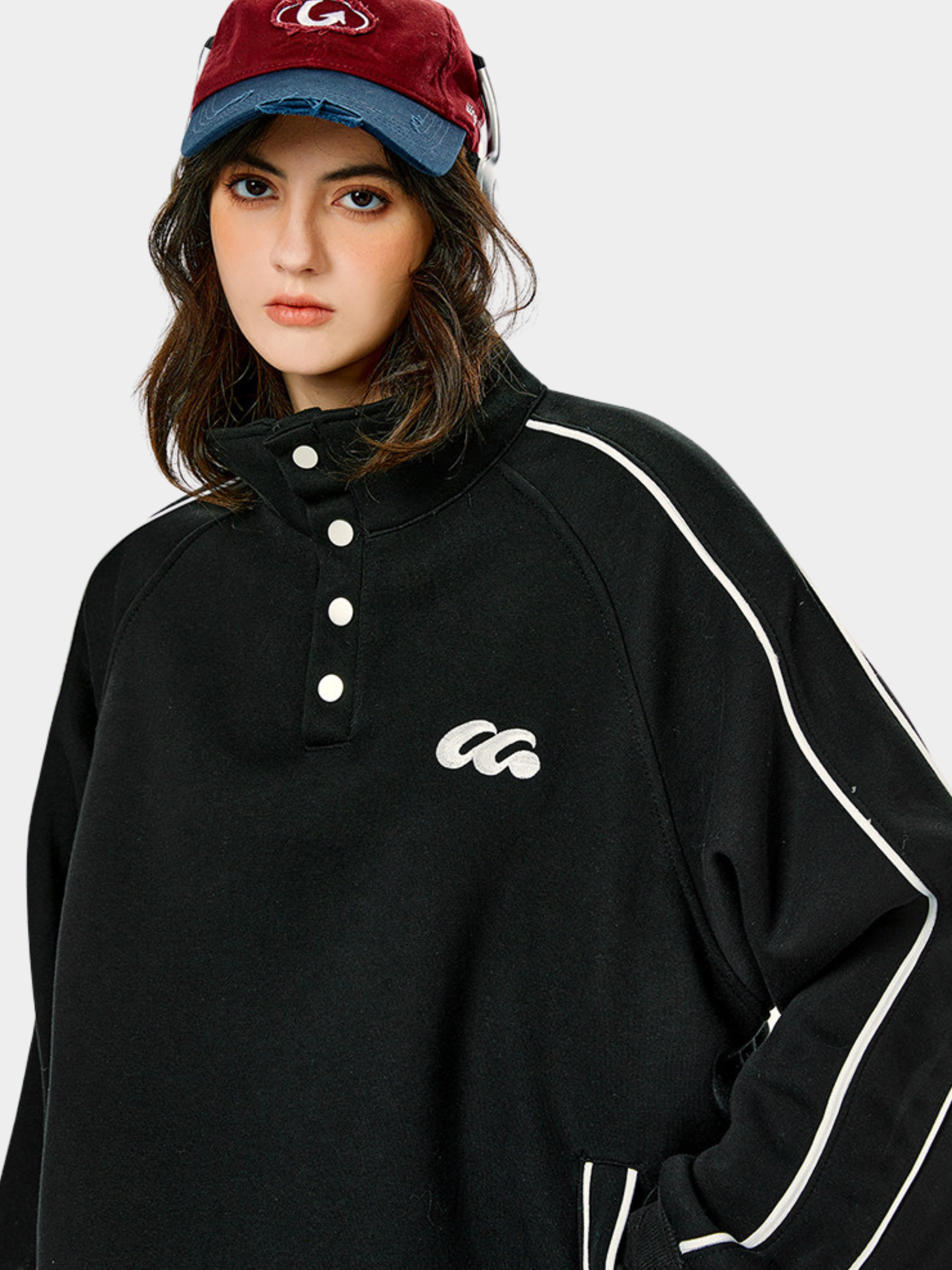 Moonbloom - Women's Stand Collar Sweatshirt Jacket