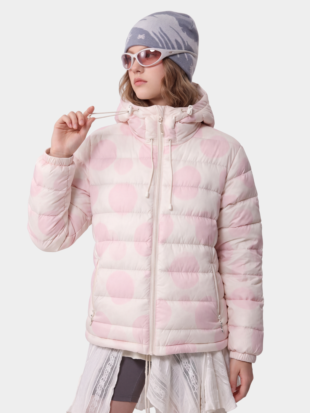 DotMist - Women's Lightweight Water-Repellent 90% White Duck Down Jacket