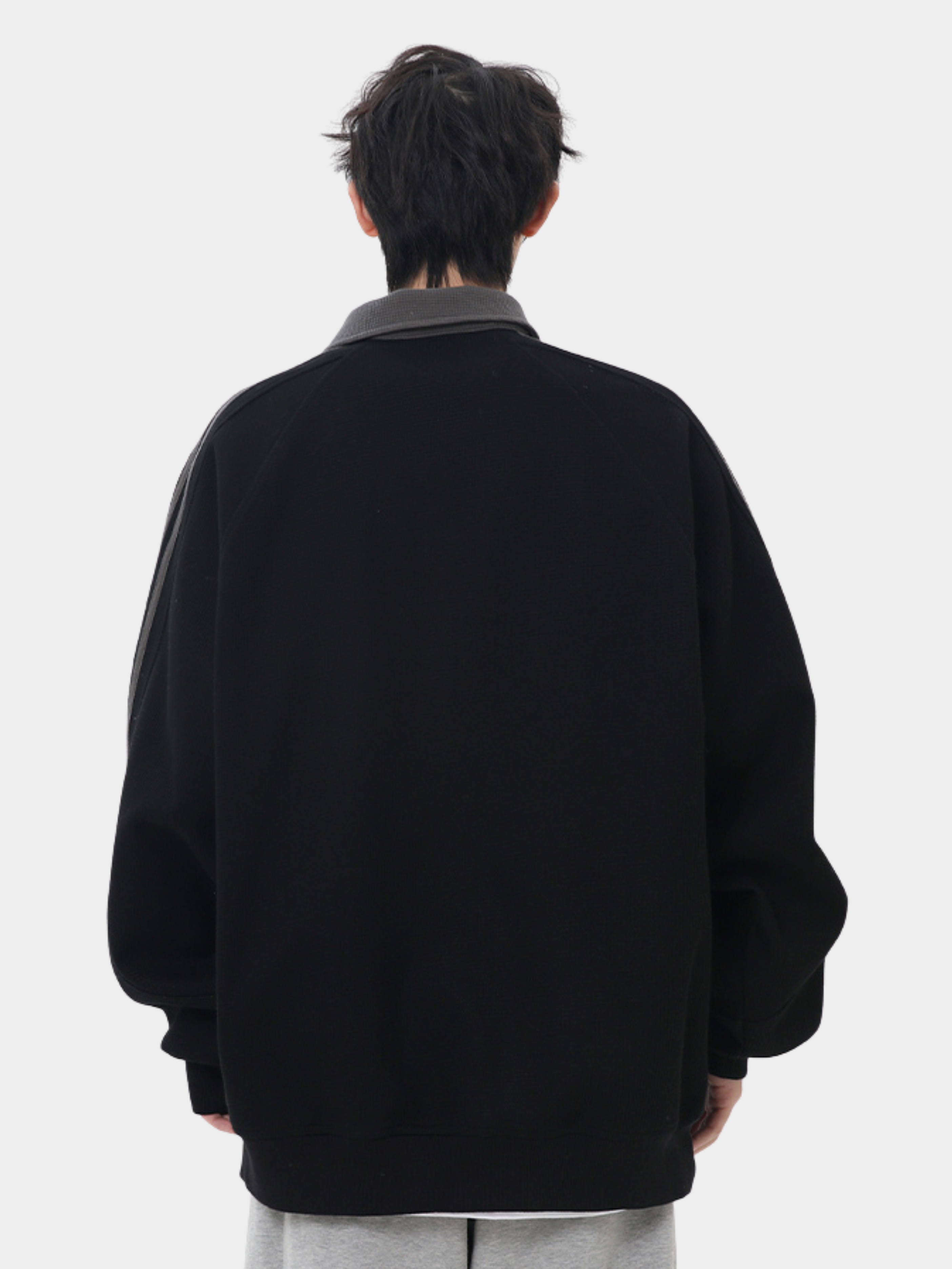 DryFlask - Men's Polo Collar Pullover Sweatshirt