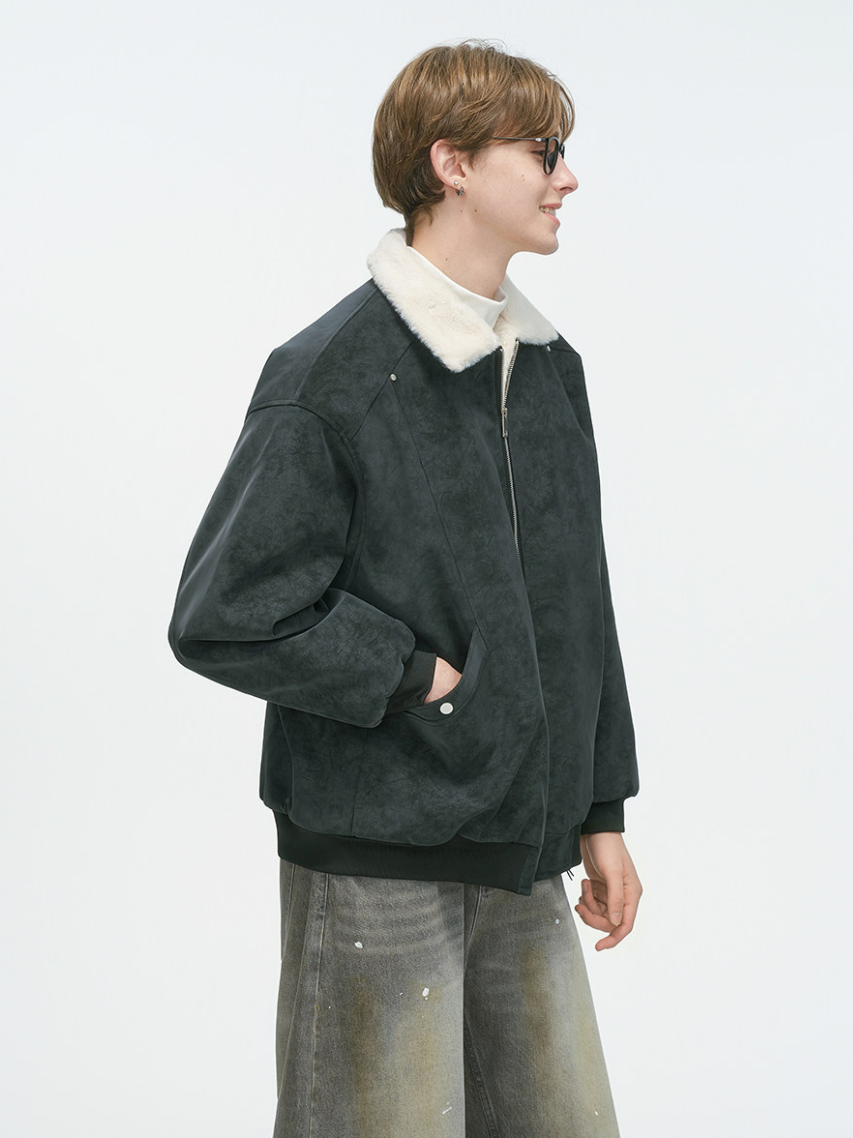 Ironpath - Men's Shearling-Lined PU Leather Insulated Jacket