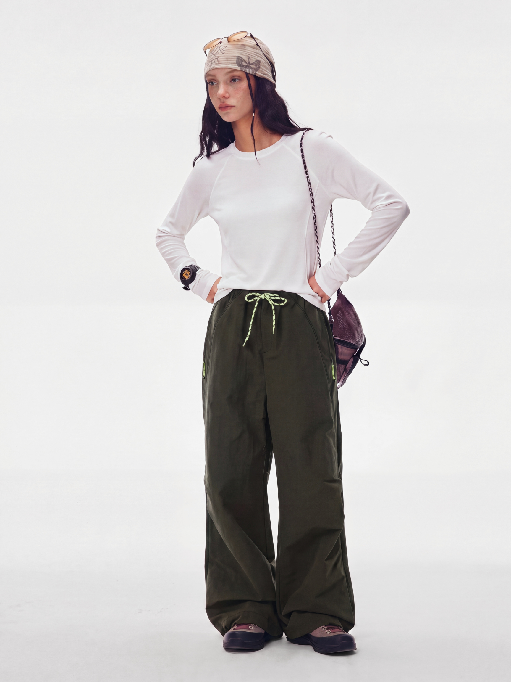 LiteSway - Women's Water-Repellent Quick-Dry Pleated Cargo Pants