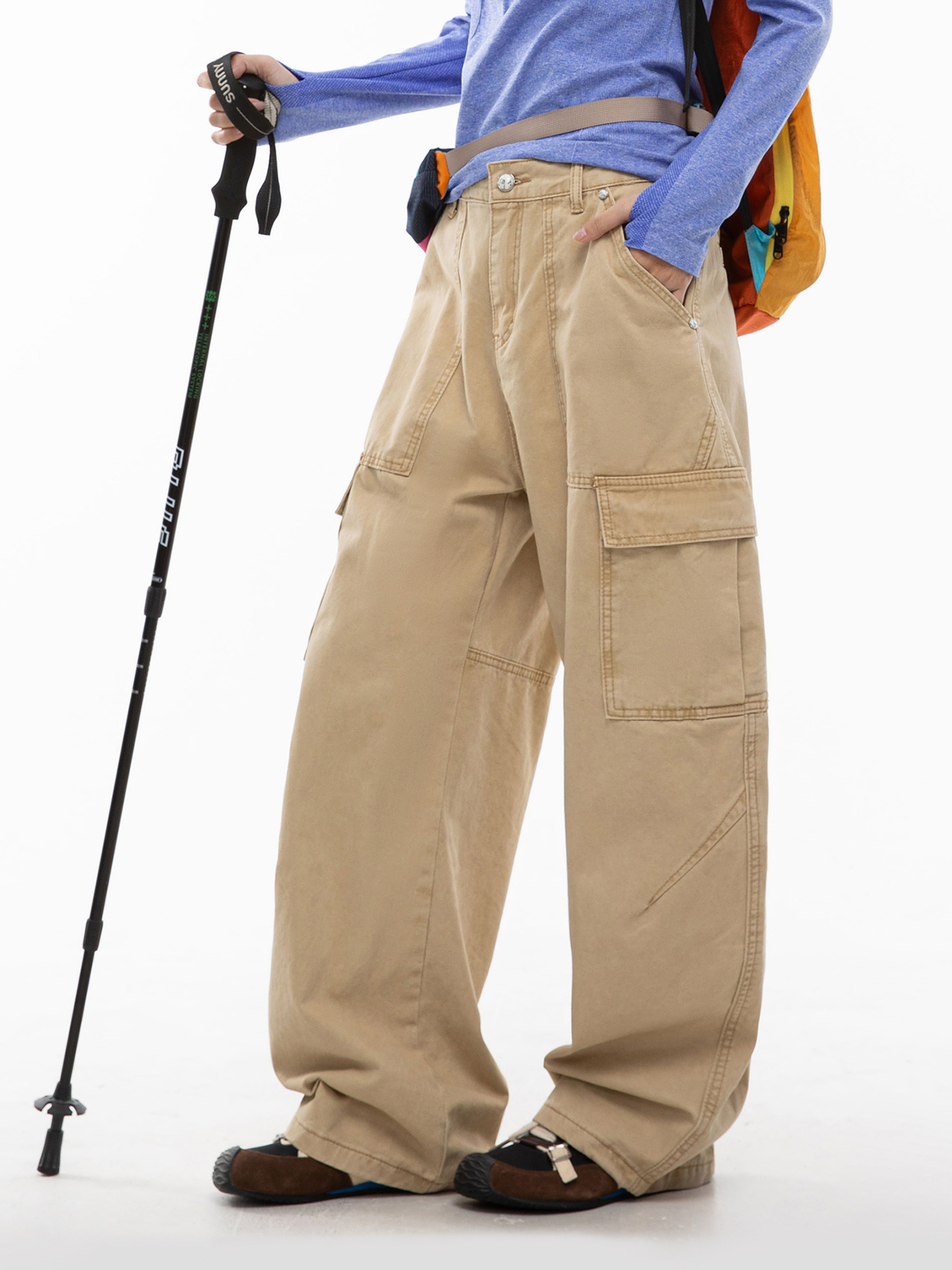 FrostStep - Unisex Large Pocket Pure Cotton Cargo Pants