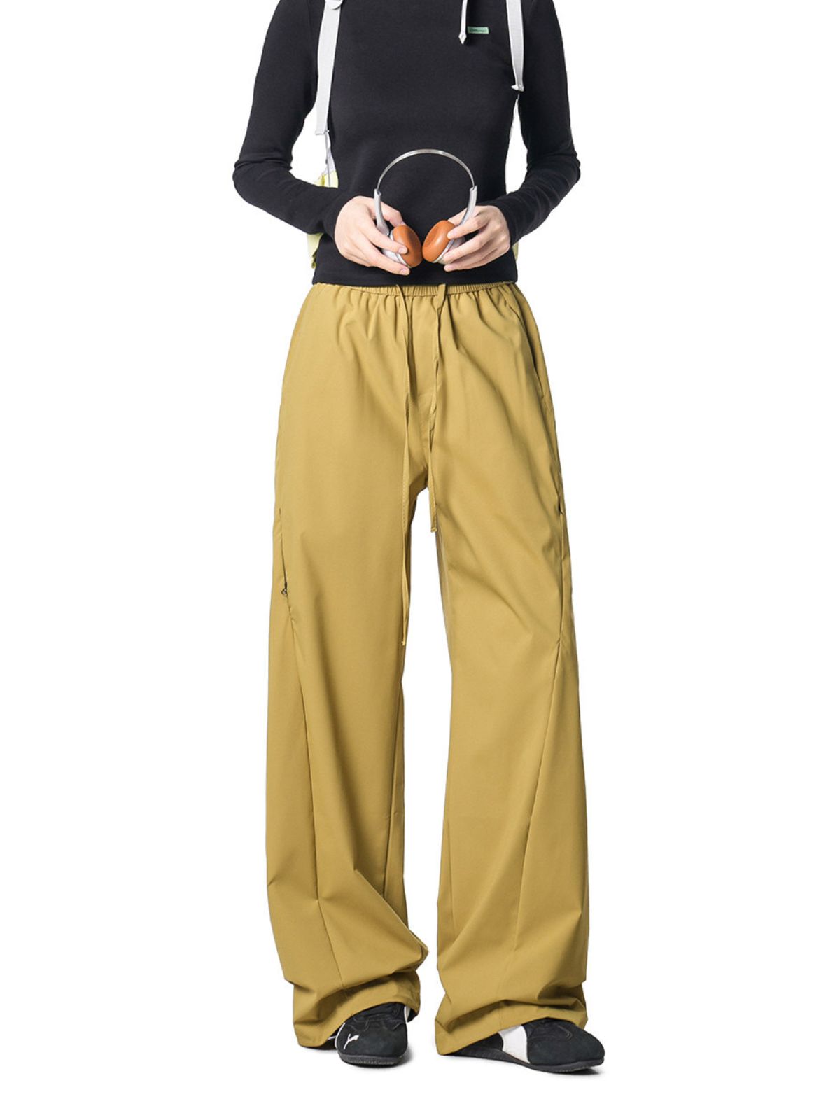 Gusttrek - Geometric Seam Relaxed Straight-Leg Pants