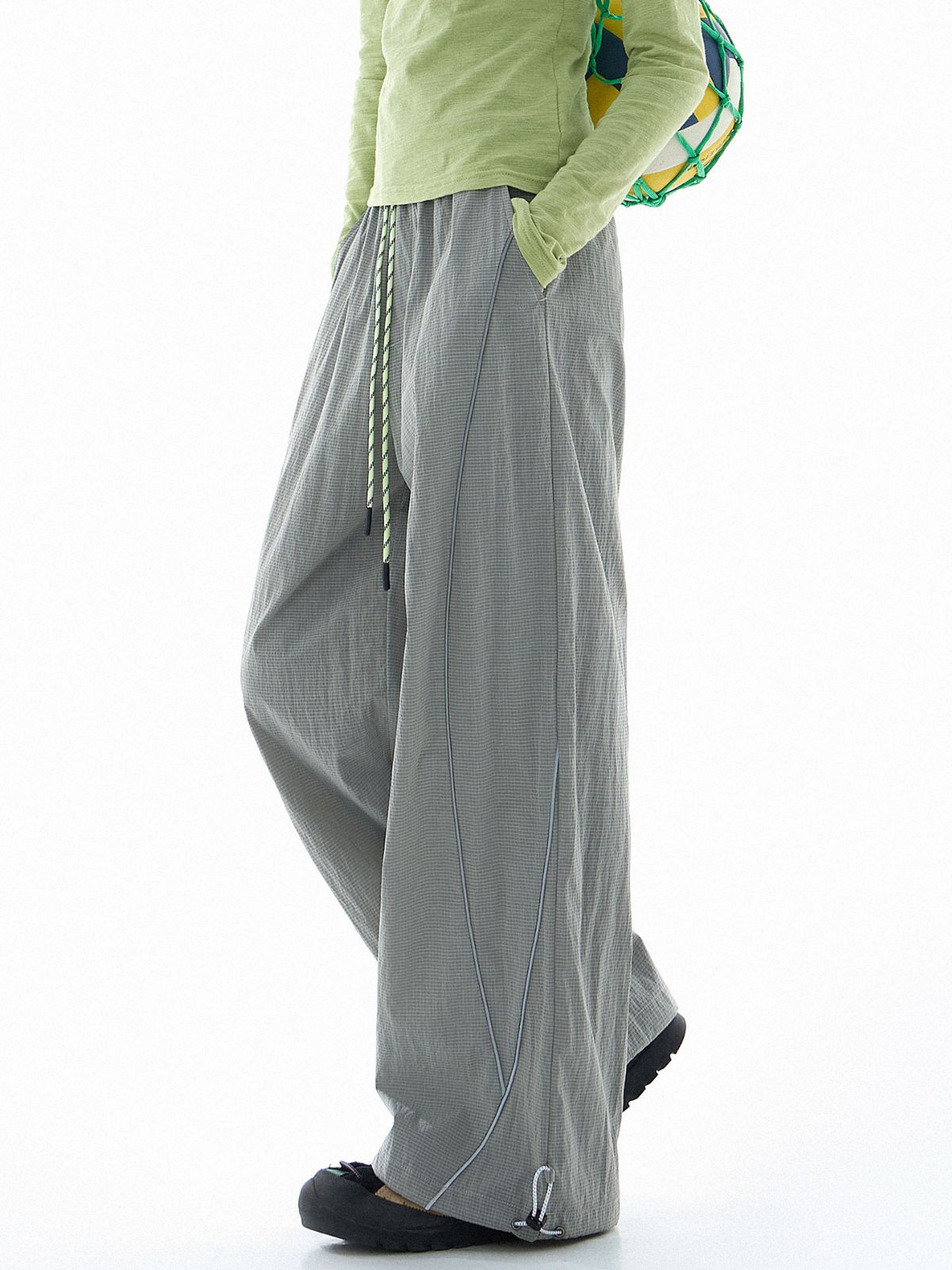 Shadetrek - Unisex Lightweight & Reflective Color-Block Wide-Leg Pants