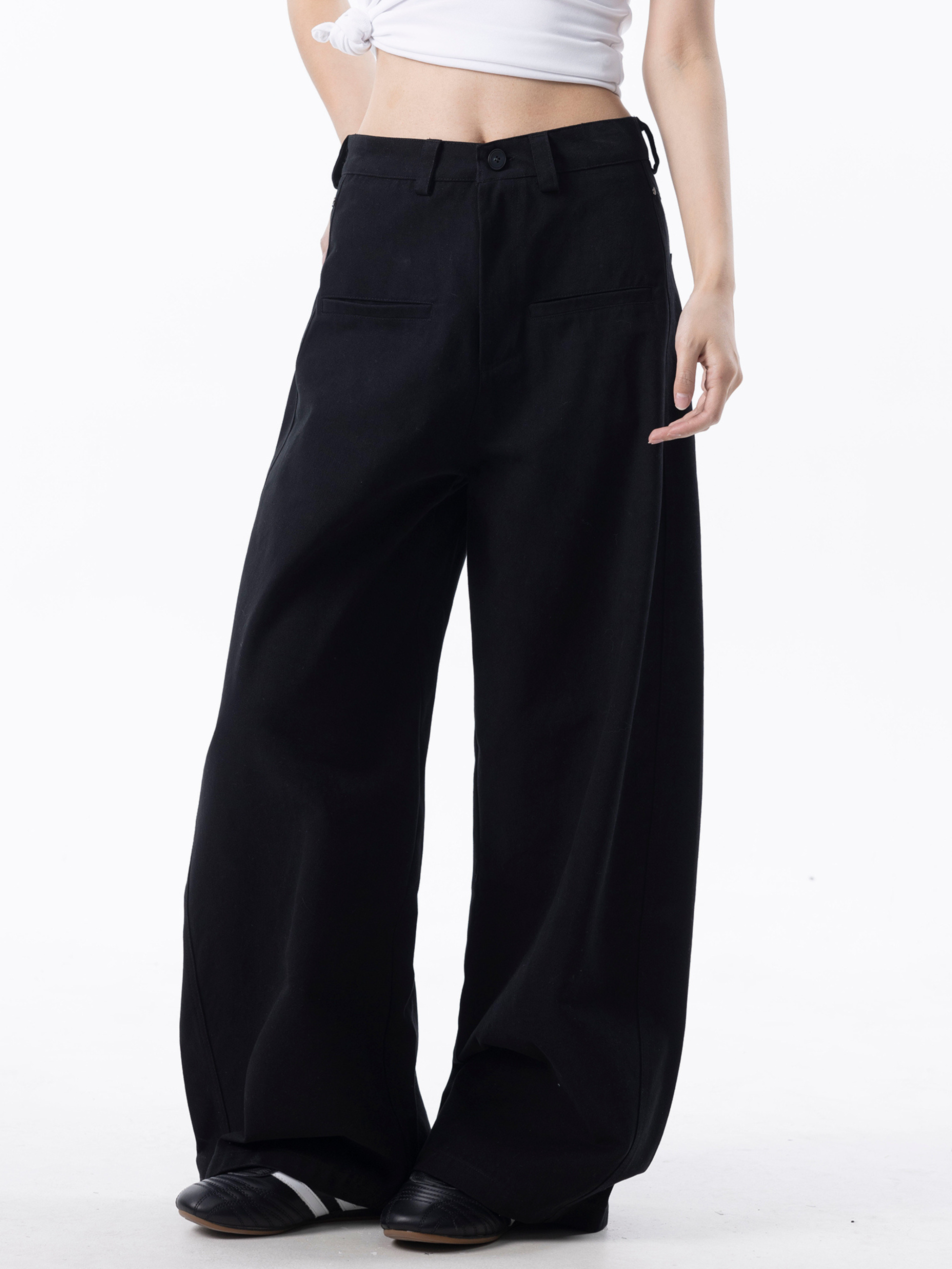 Horizontrail - Unisex Pure Cotton Relaxed Straight Blade-Cut Pants