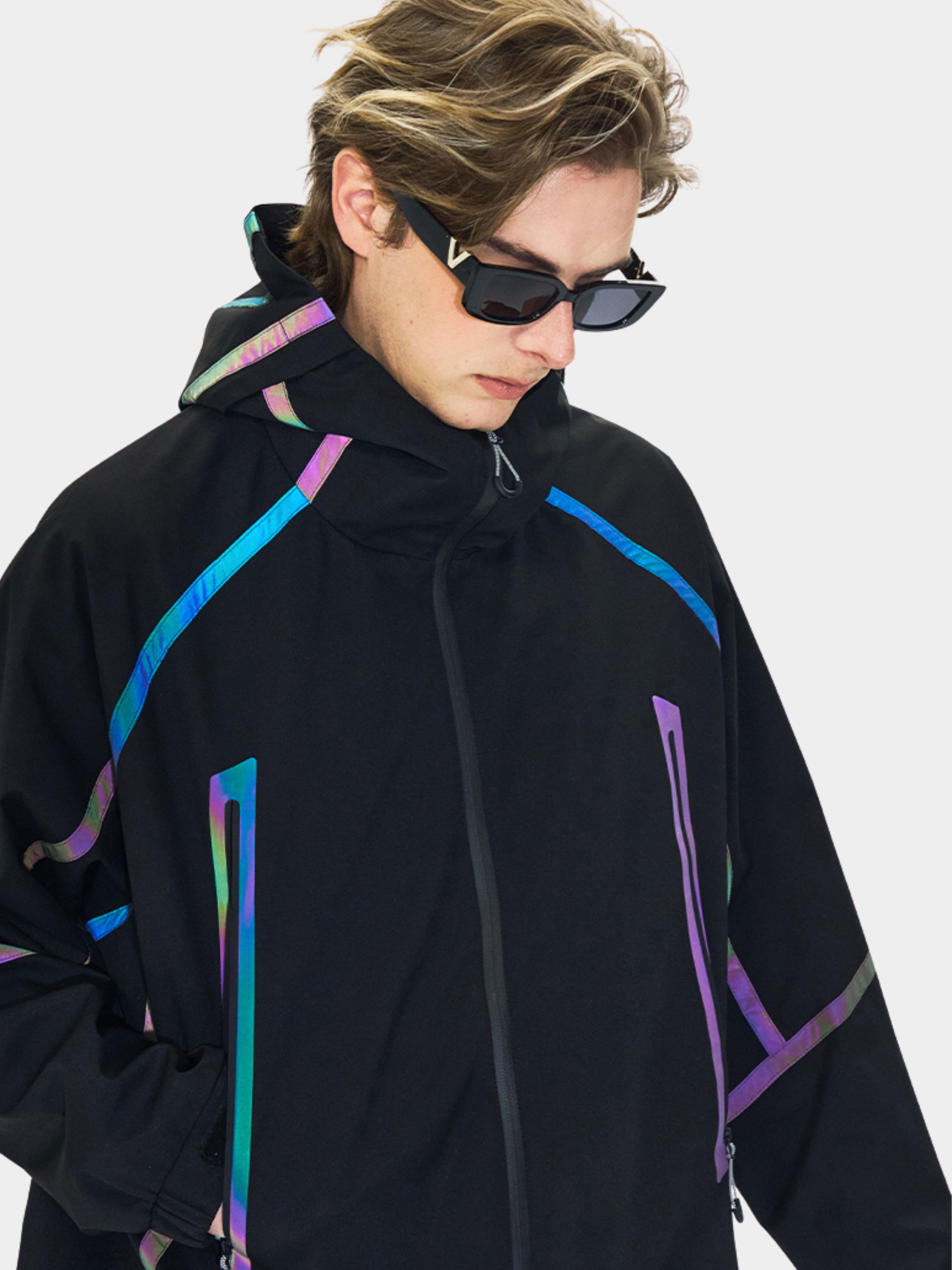 CougarBoard - Unisex Loose Fit Reflective Hooded Utility Jacket