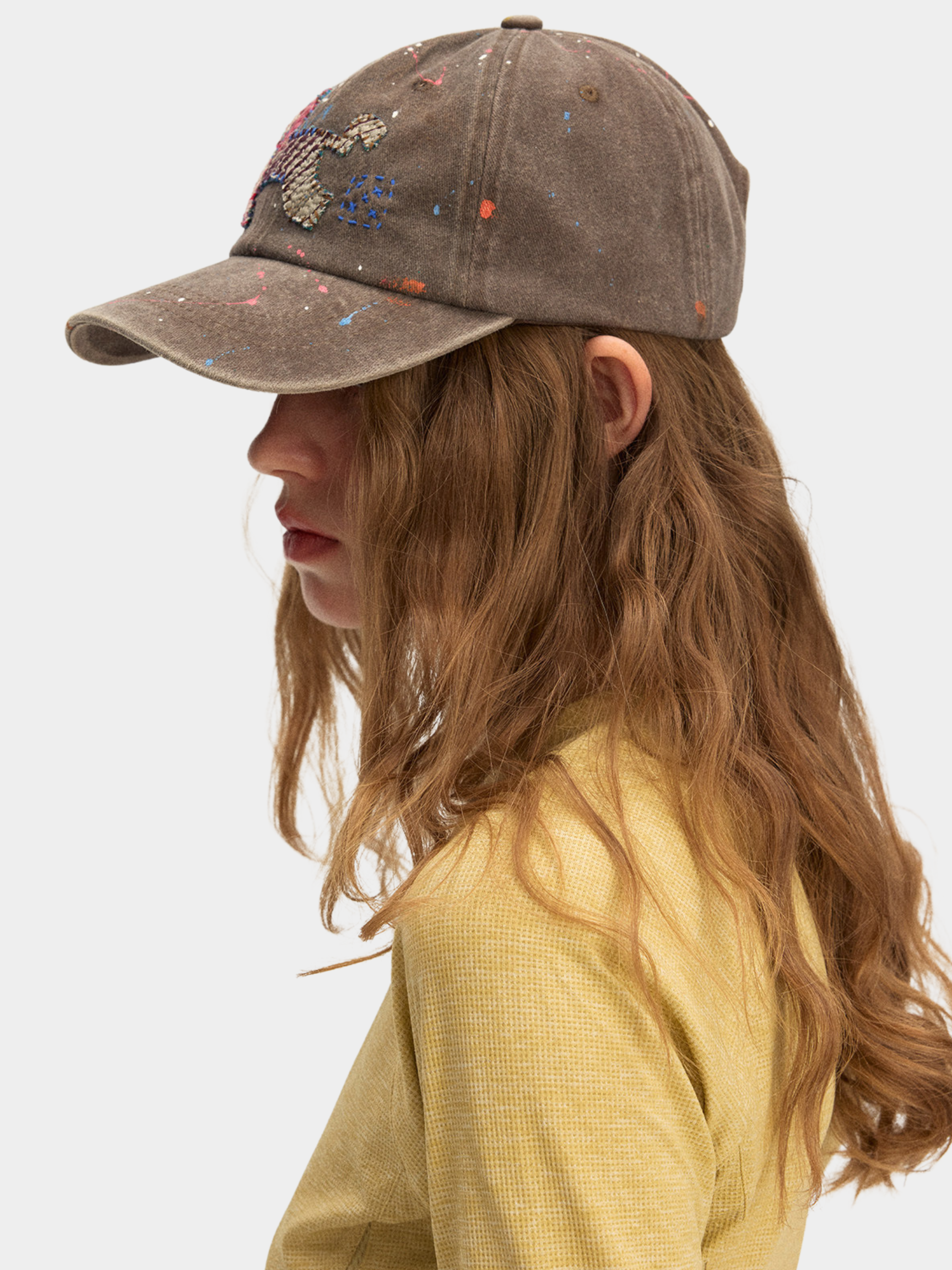 ArtSway - Hand-Embroidered Splatter Wash Baseball Cap