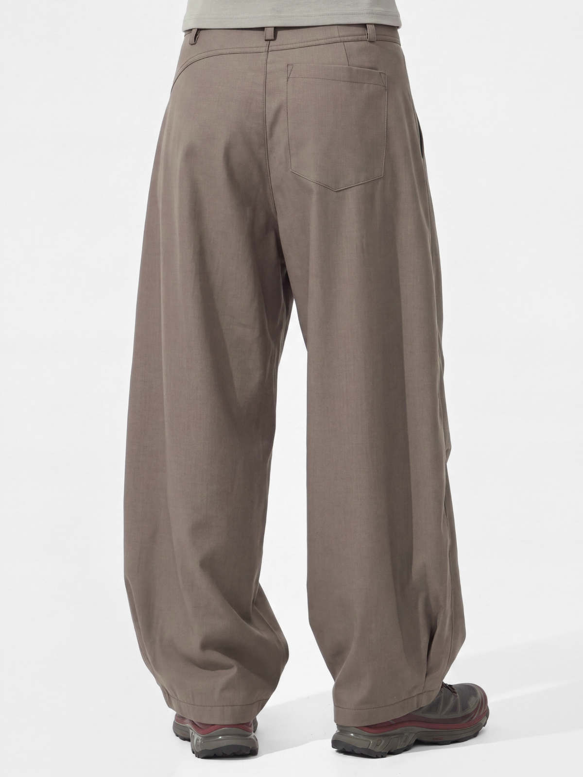 PleatCreek - Unisex Pleated Relaxed Draped Curved-Leg Pants