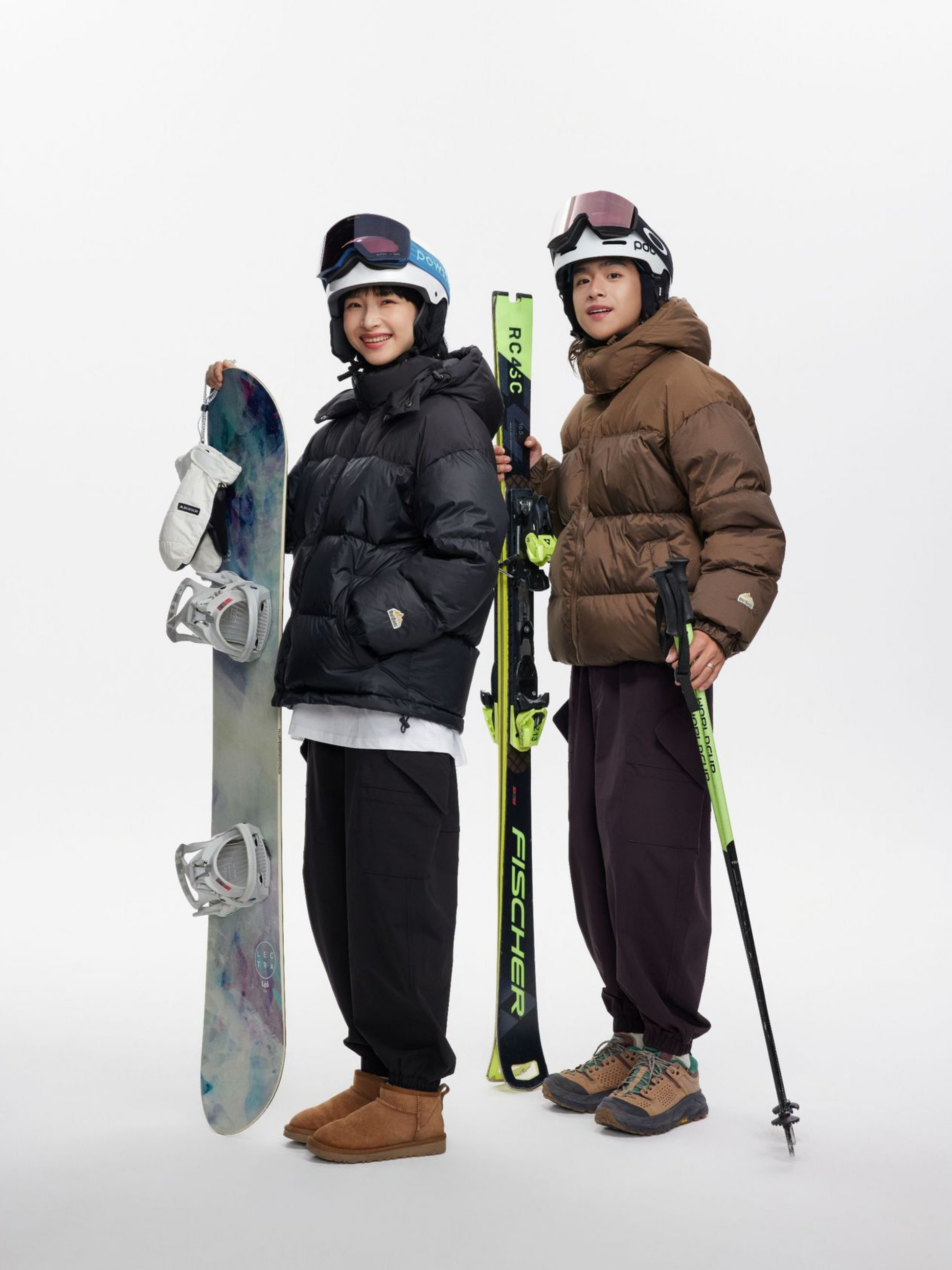 BluffPeak - Unisex Detachable Hood Water-Repellent Duck Down Jacket GONGGAR SPORTS