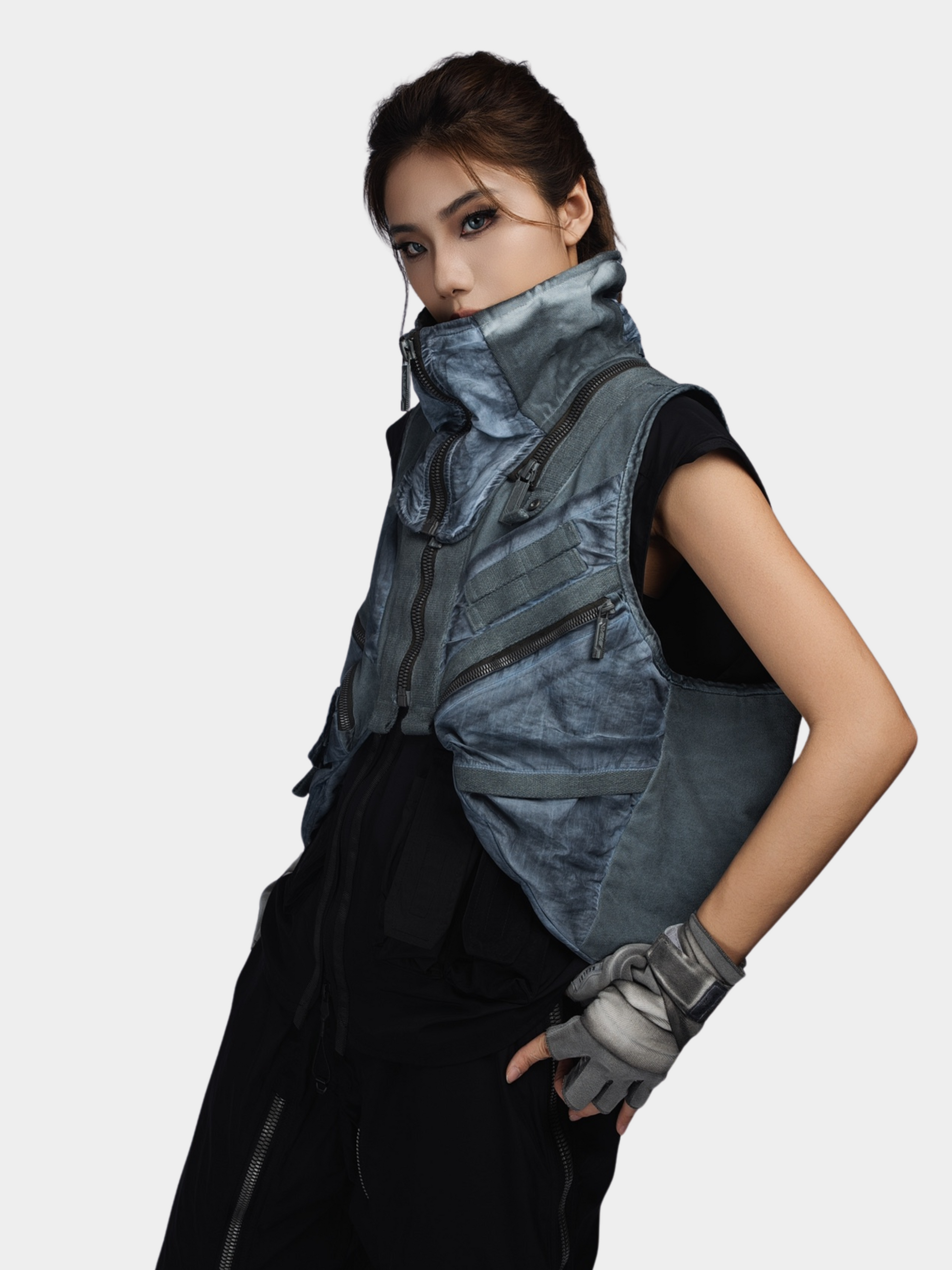 FlexCanopy - Unisex Asymmetric 3D Pocket Detachable Vest GONGGAR SPORTS