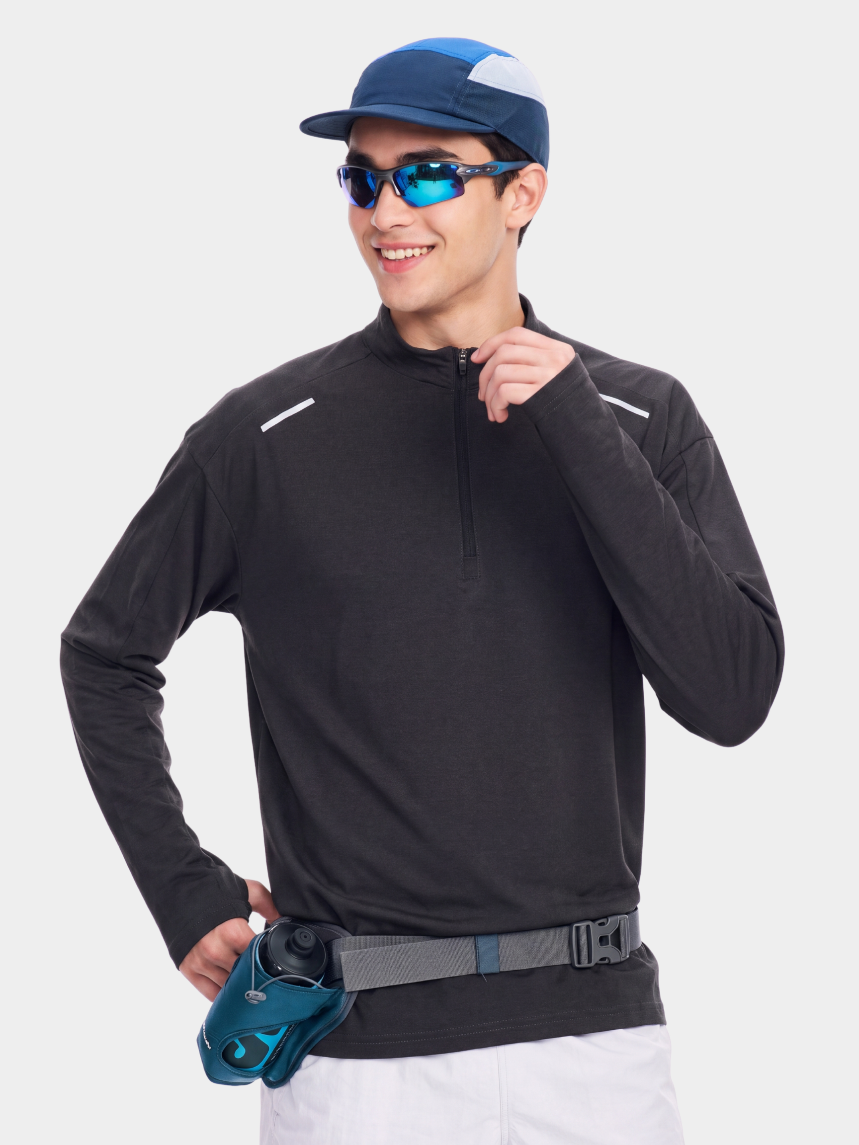 BreezeZip - Men's UPF40+ Quick-Dry Half-Zip Breathable T-Shirt