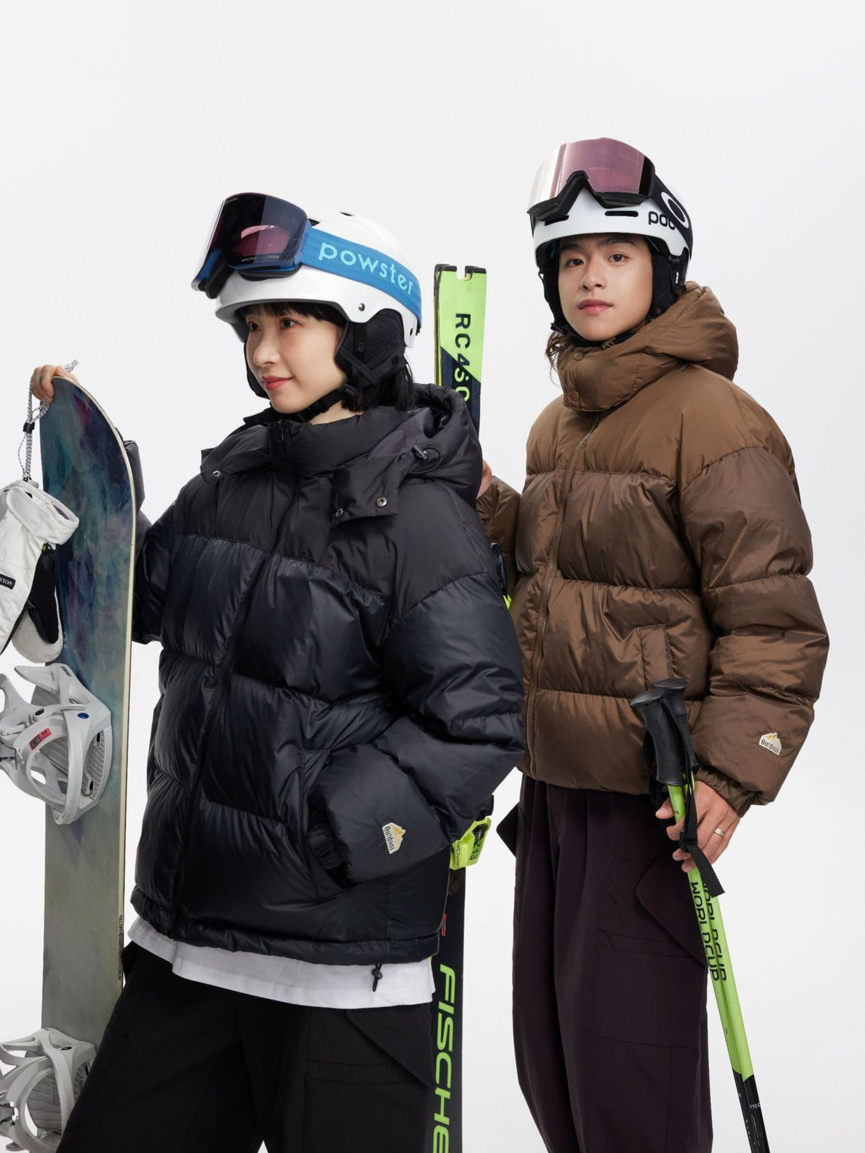 BluffPeak - Unisex Detachable Hood Water-Repellent Duck Down Jacket GONGGAR SPORTS
