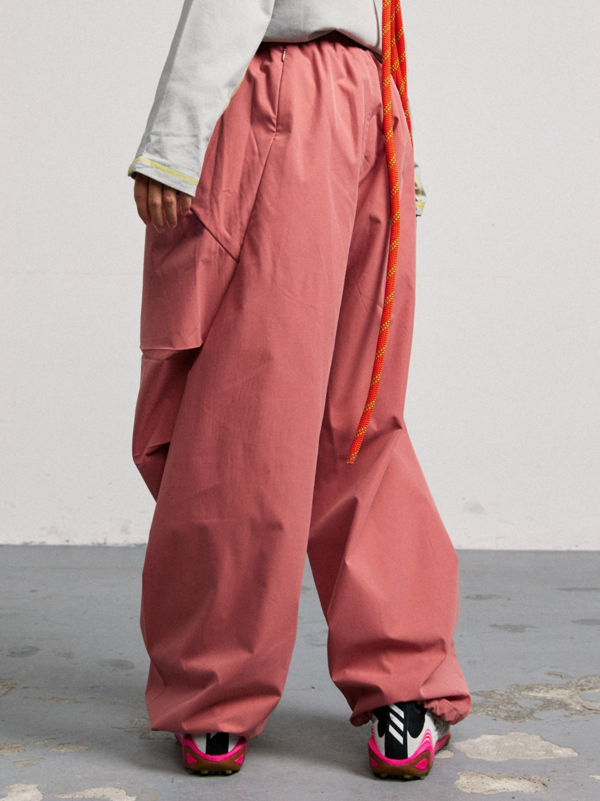 Echofall - Unisex Dopamine-Toned Curved Utility Pants with Hidden Pockets GONGGAR SPORTS