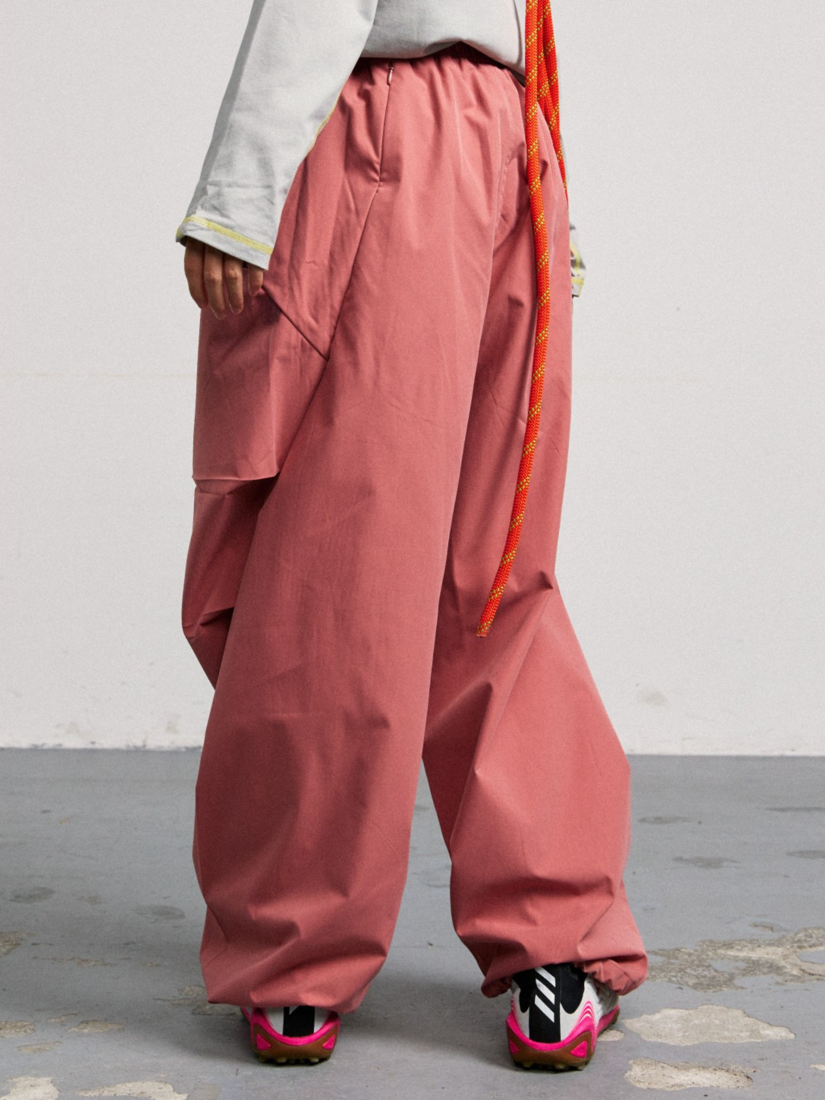 Echofall - Unisex Dopamine-Toned Curved Utility Pants with Hidden Pockets GONGGAR SPORTS