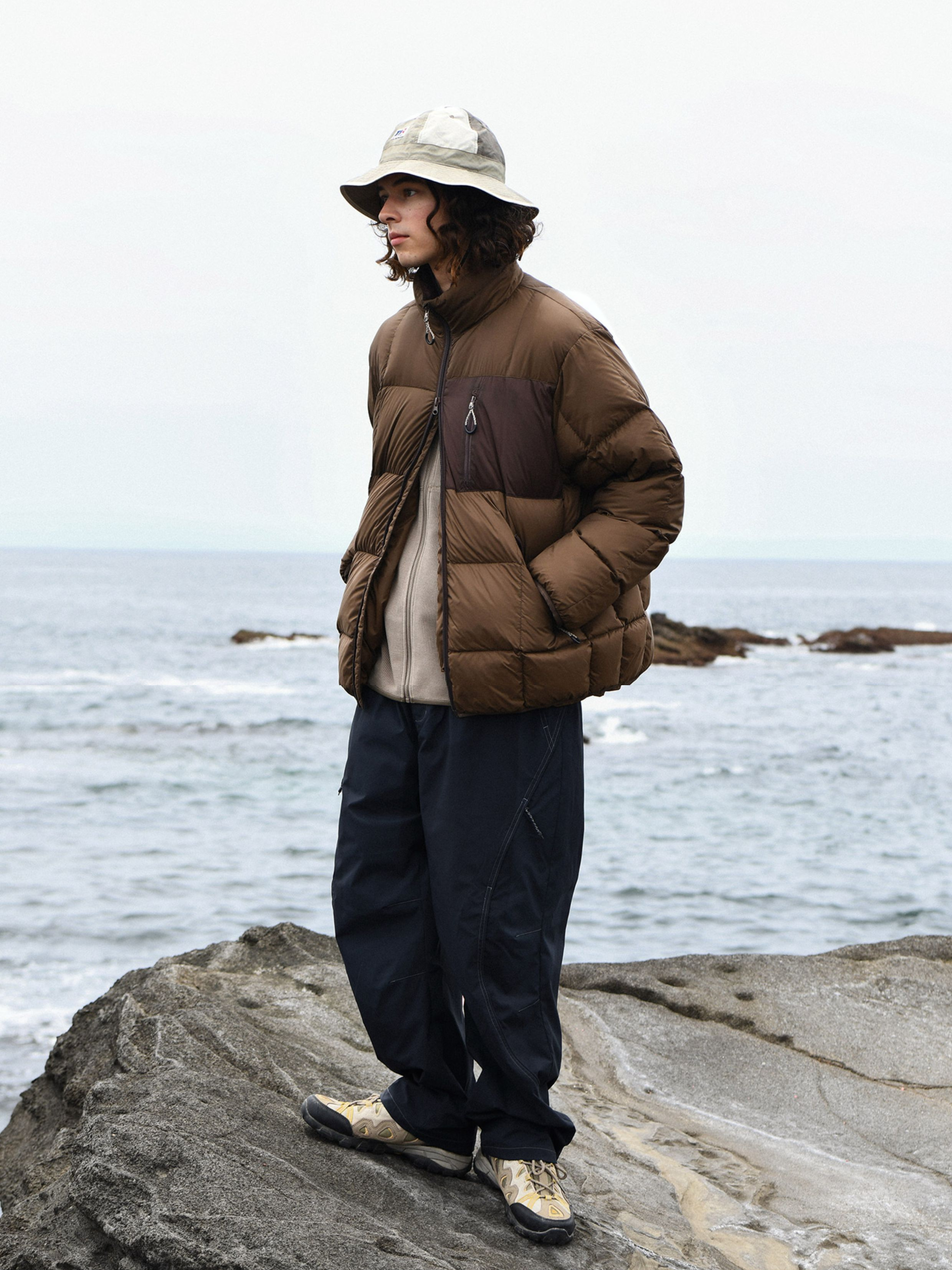 Wildthorn - Unisex 800FP 90% White Duck Down Tri-Proof Colorblock Jacket